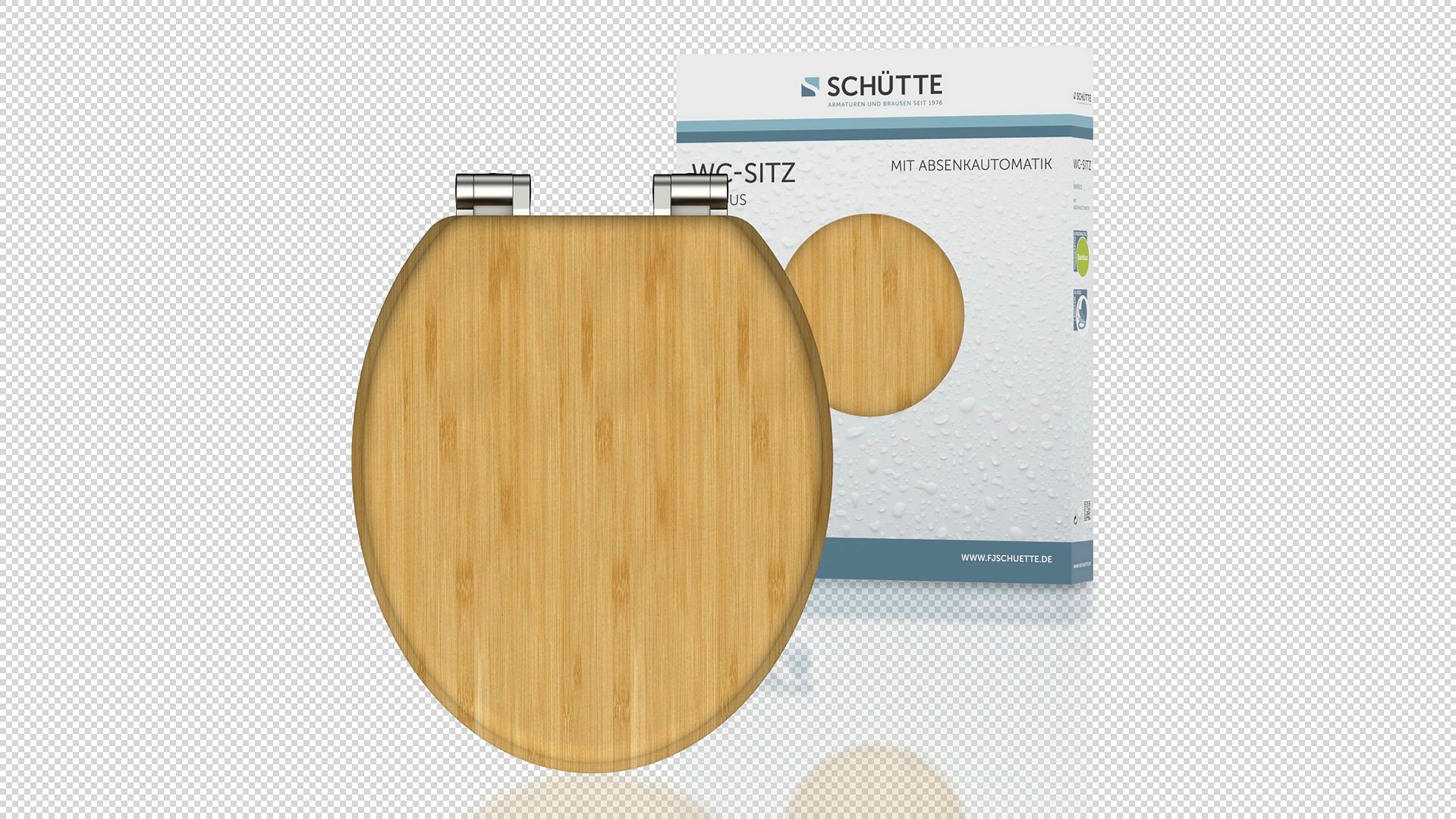 WC-Sitz NATURAL BAMBOO, Bambus, mit Absenkautomatik