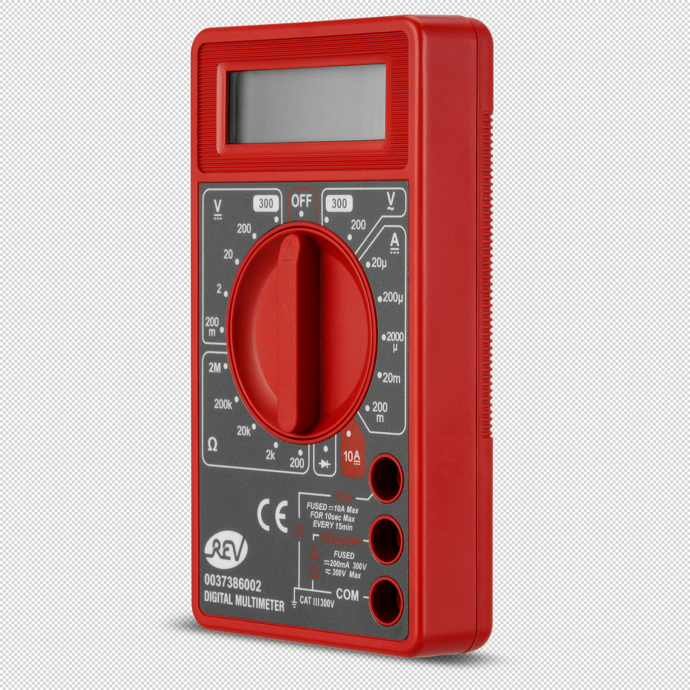 Vielfachmessgerät digital Basic schwarz/rot