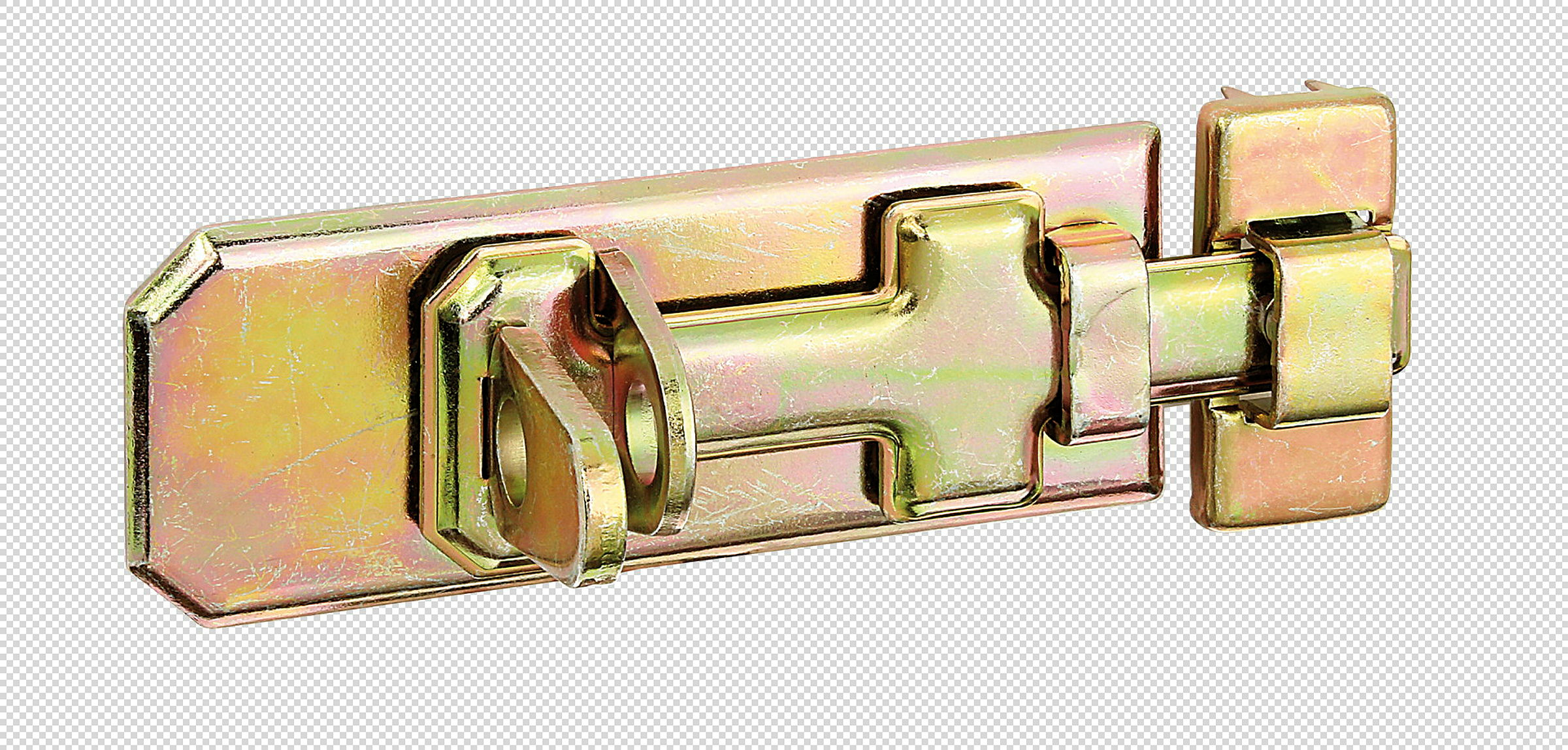 Sicherheits-Schlossriegel mit flachem Griff 100x40 verzinkt