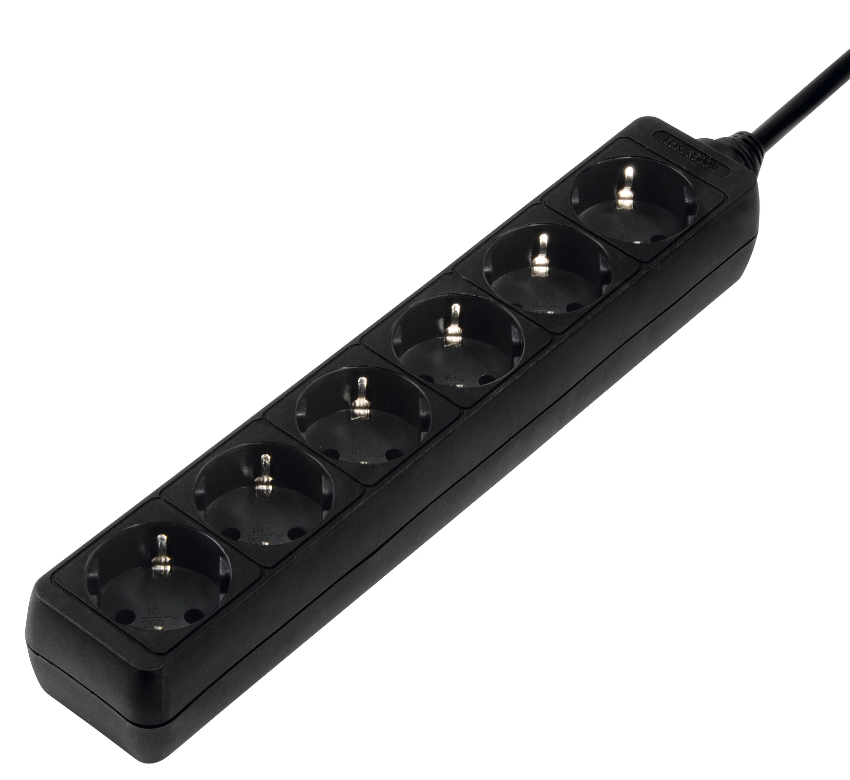 Hama Steckdosenleiste 6-fach, 1,4 m, Schwarz
