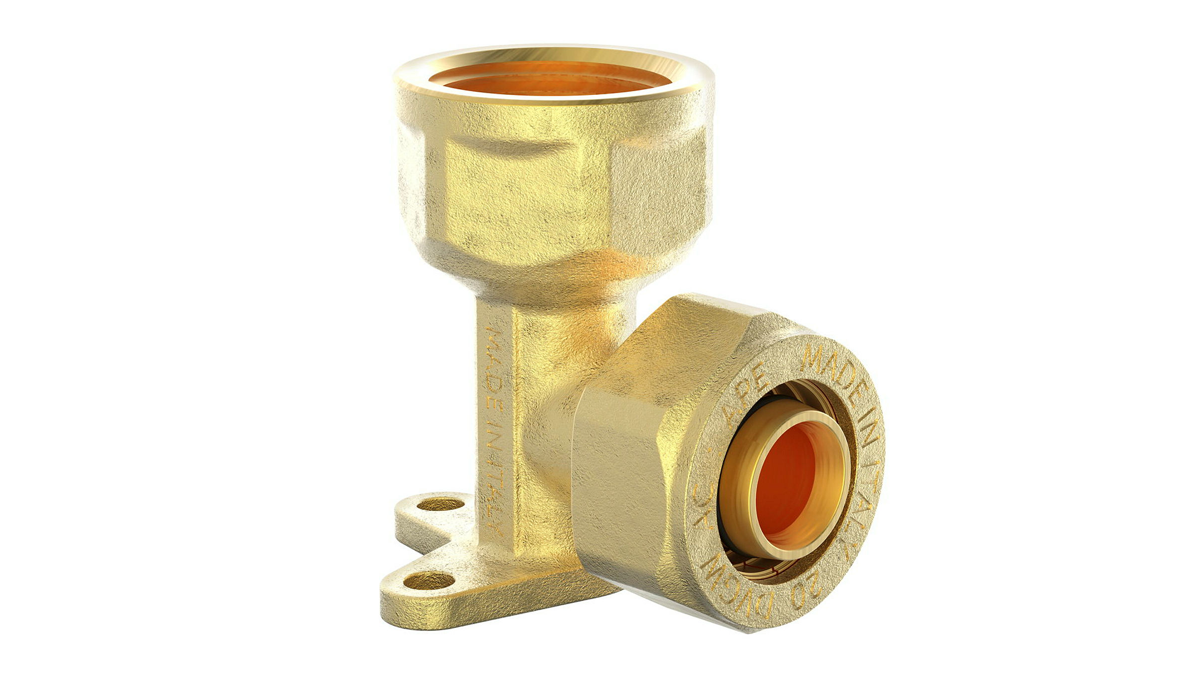 MS Wandscheibe, blank, 20 mm x 1/2''IG, Klemmfitting für MSVR