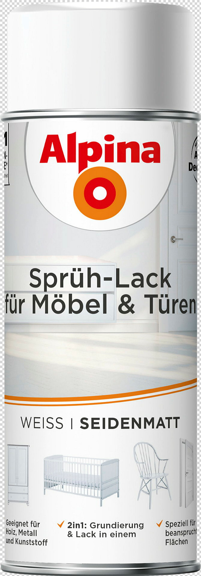 Alpina Sprüh-Lack für Möbel & Türen 400ml seidenmatt