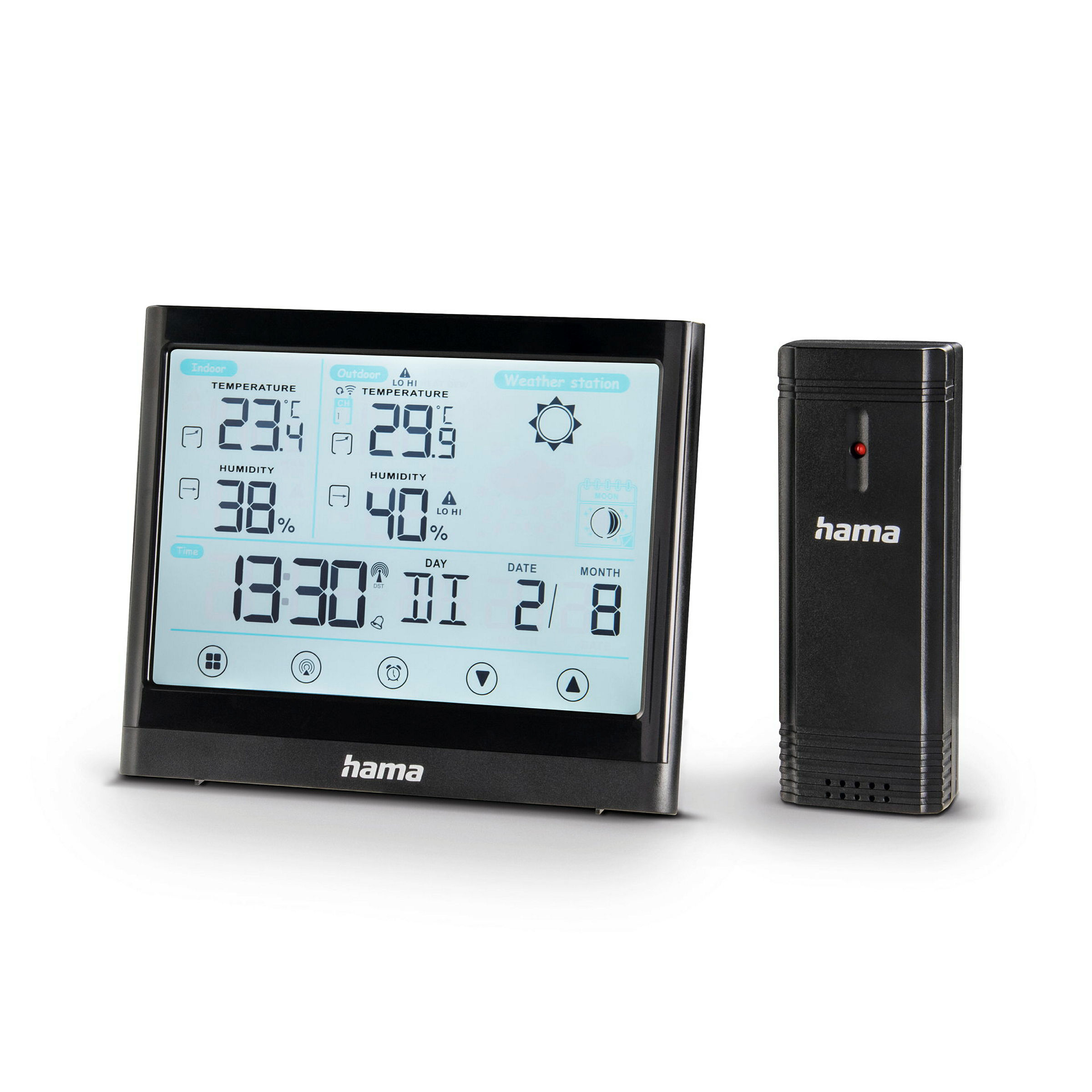 Hama Wetterstation ''Full Touch'', Schwarz