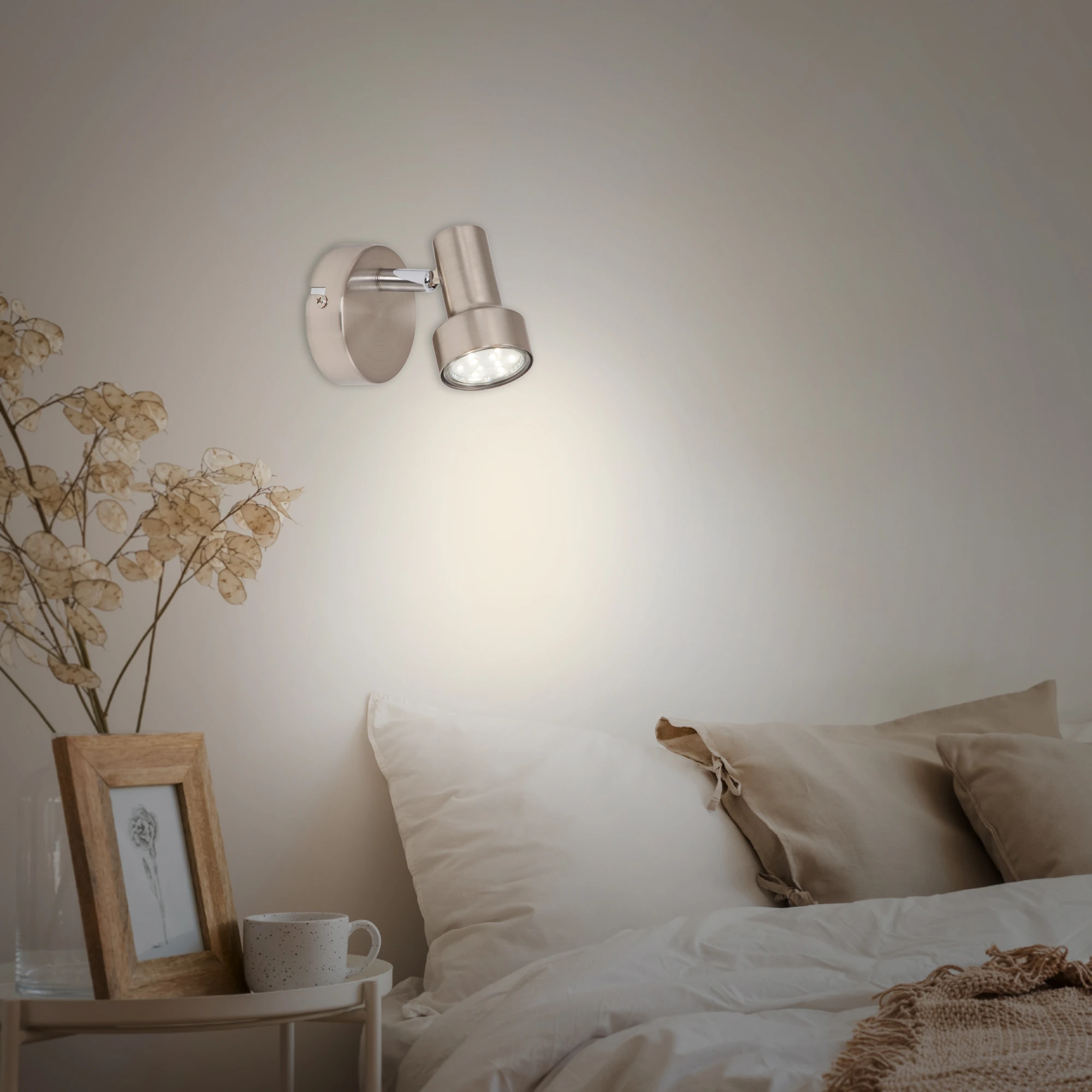 LED Spot, matt-nickel, 1xLED/GU10/2,9W