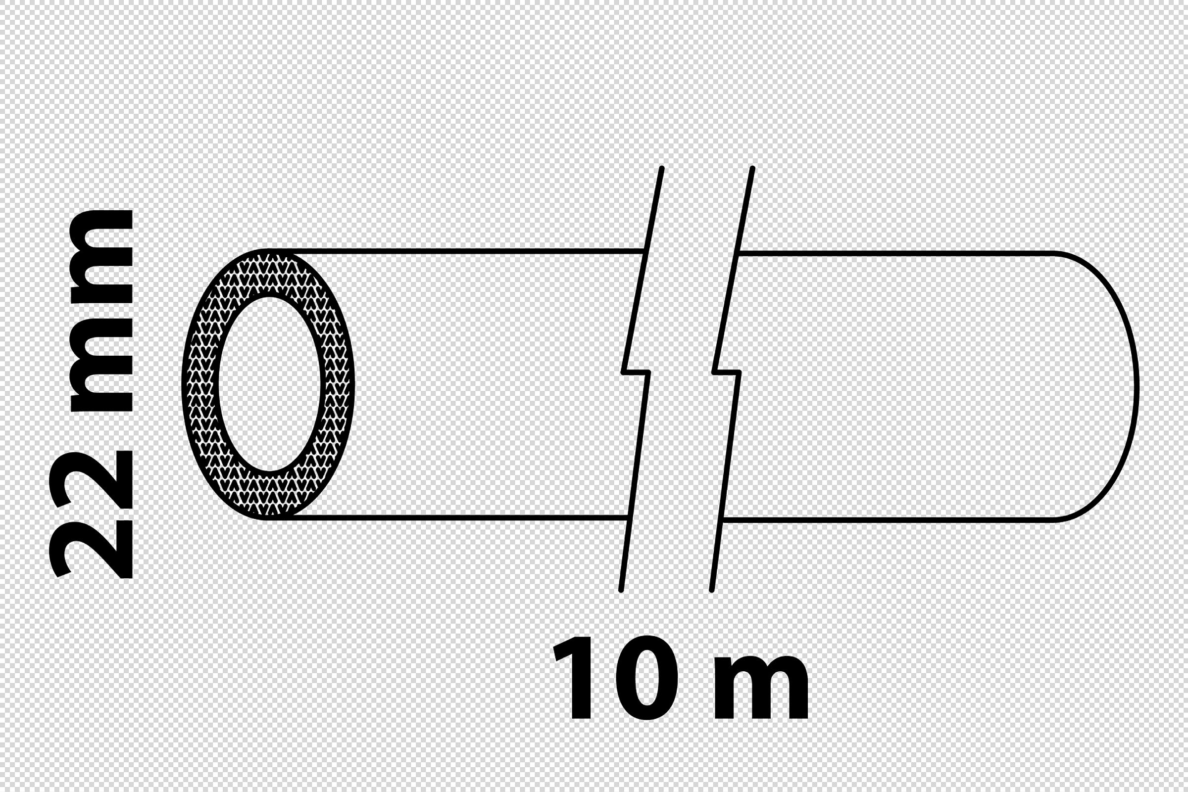 Isolierschlauch, Rolle 10 m, für Rohr 22 mm