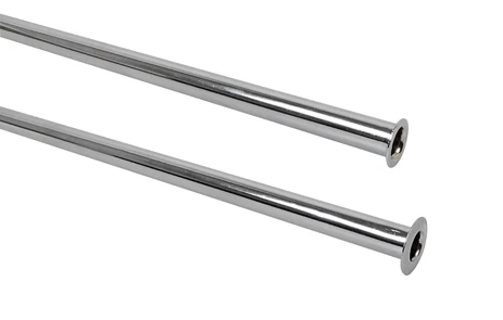 CU Anschlussrohr Ø 10 x 300 mm, Chrom, mit doppelter Bördelung, für 1/2 od