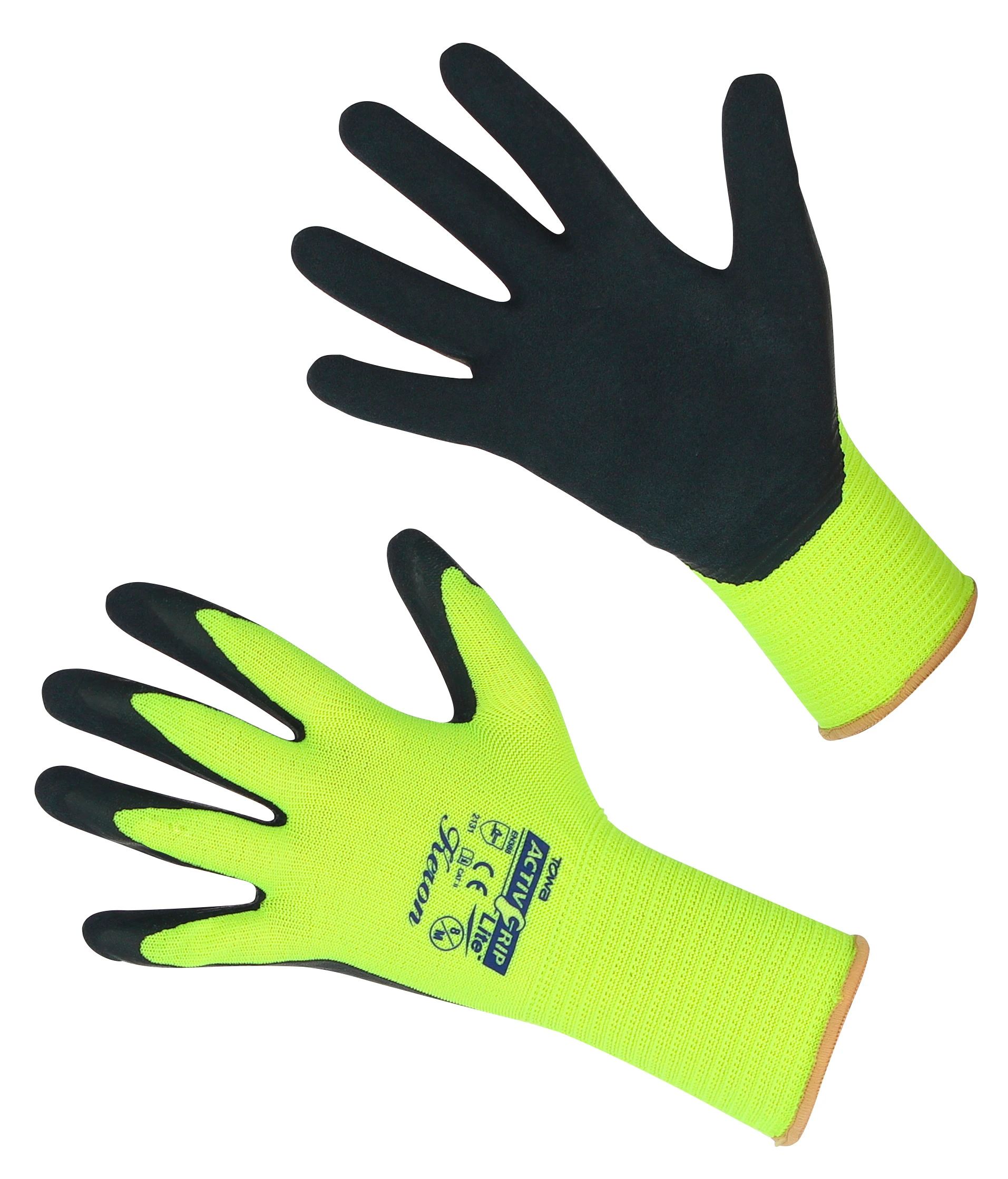ActivGrip Lite Gr. 9/L, gelb Nylonhandschuhe m. Latexbeschichtung