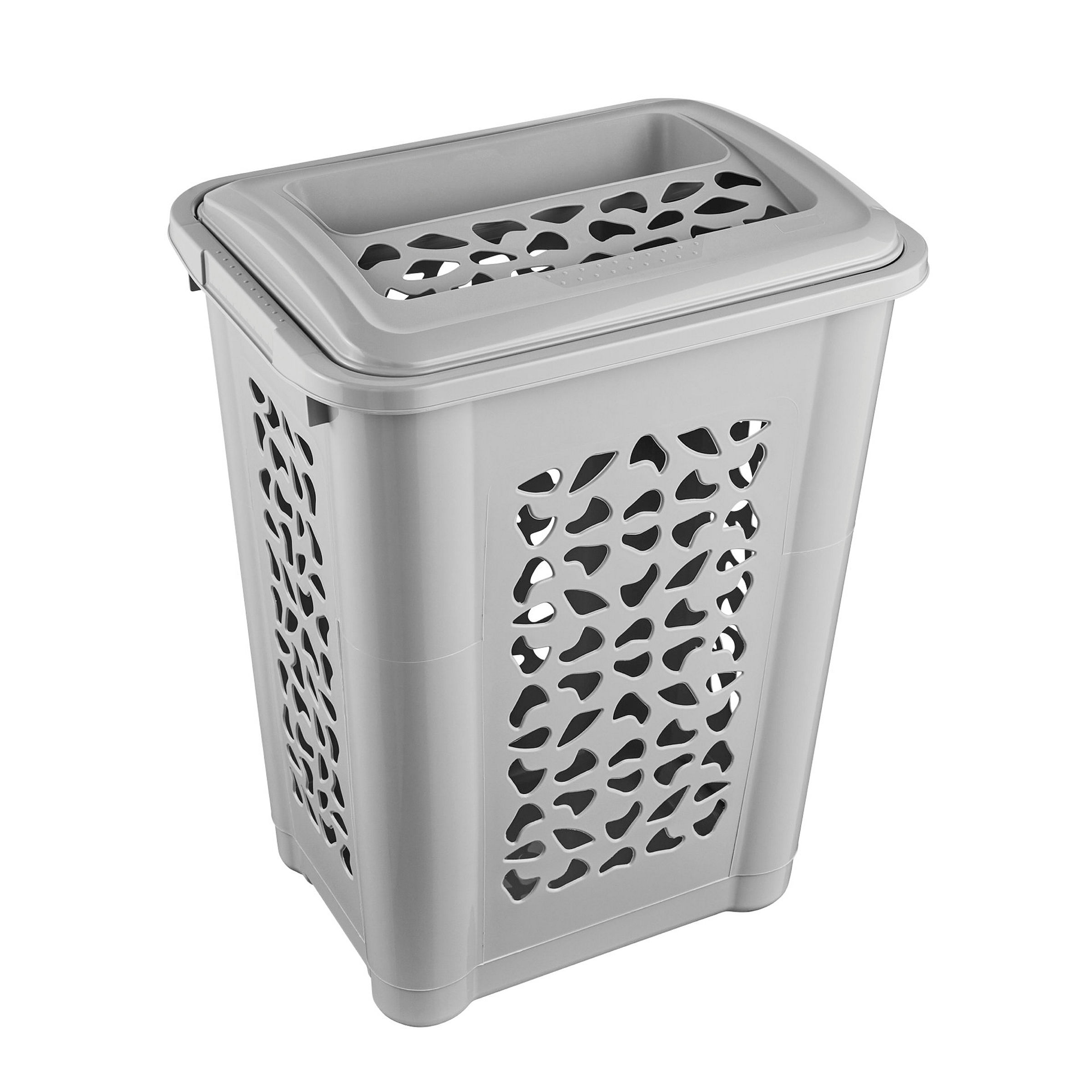 keeeper Wäschebox mit Einwurfschlitz, Luftdurchlässig, 60 l, Per, Grau