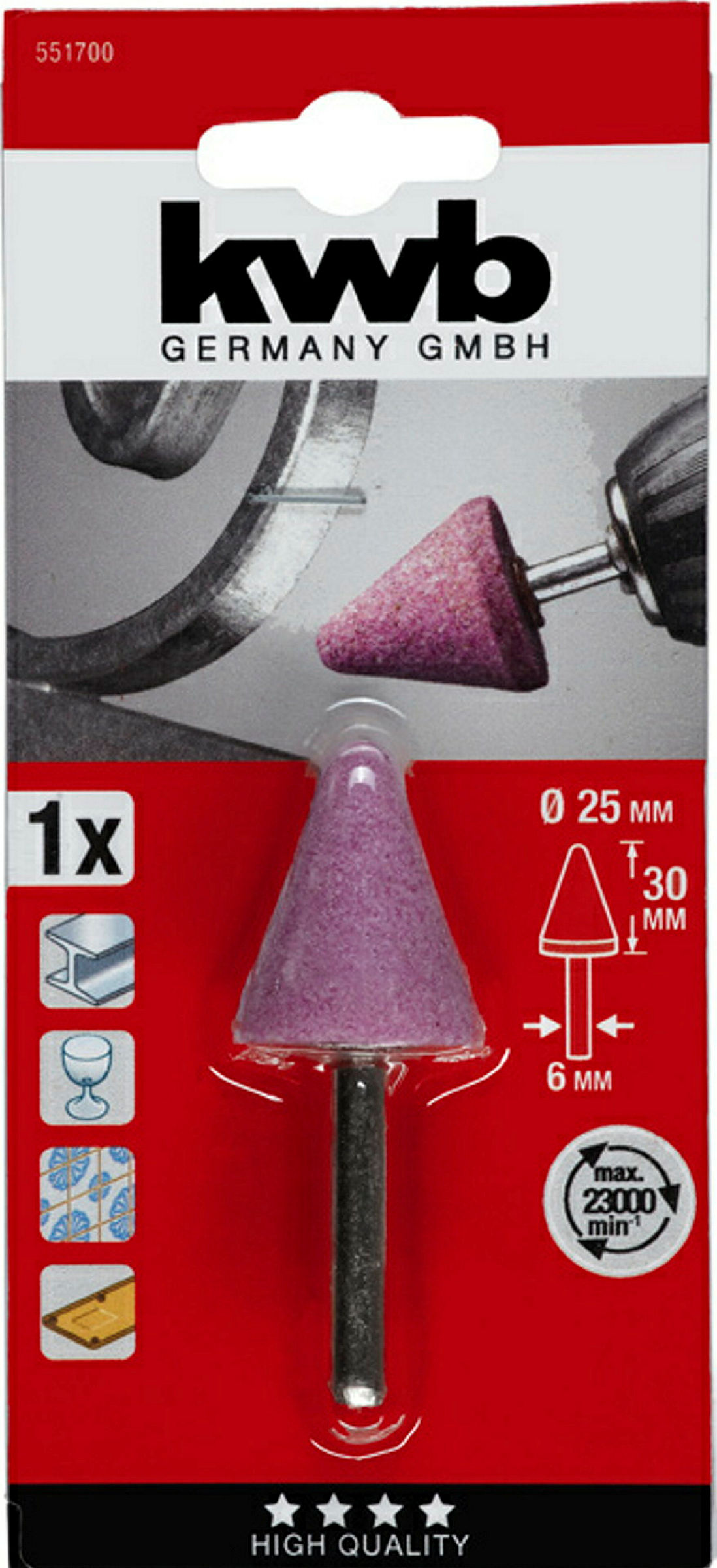 Keramischer Schleifstift, Kegel spitz