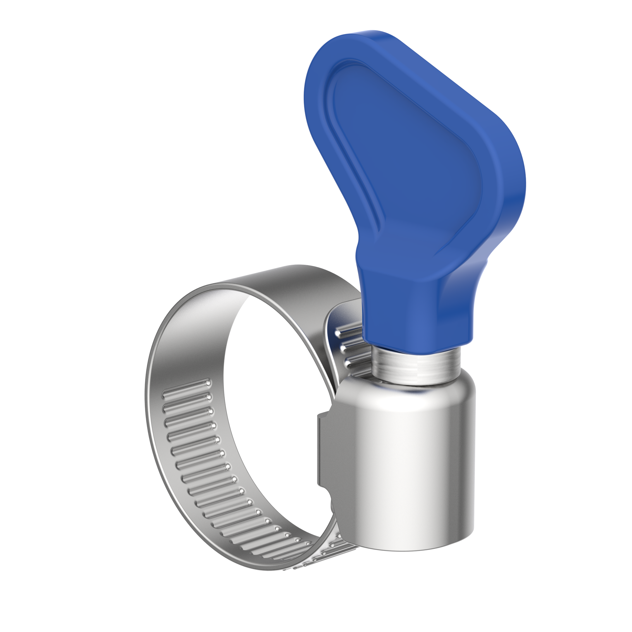 Schlauchklemme 9 mm Bandbreite, Edelstahl, 16 - 25 mm, mit Flügelgriff (2x)