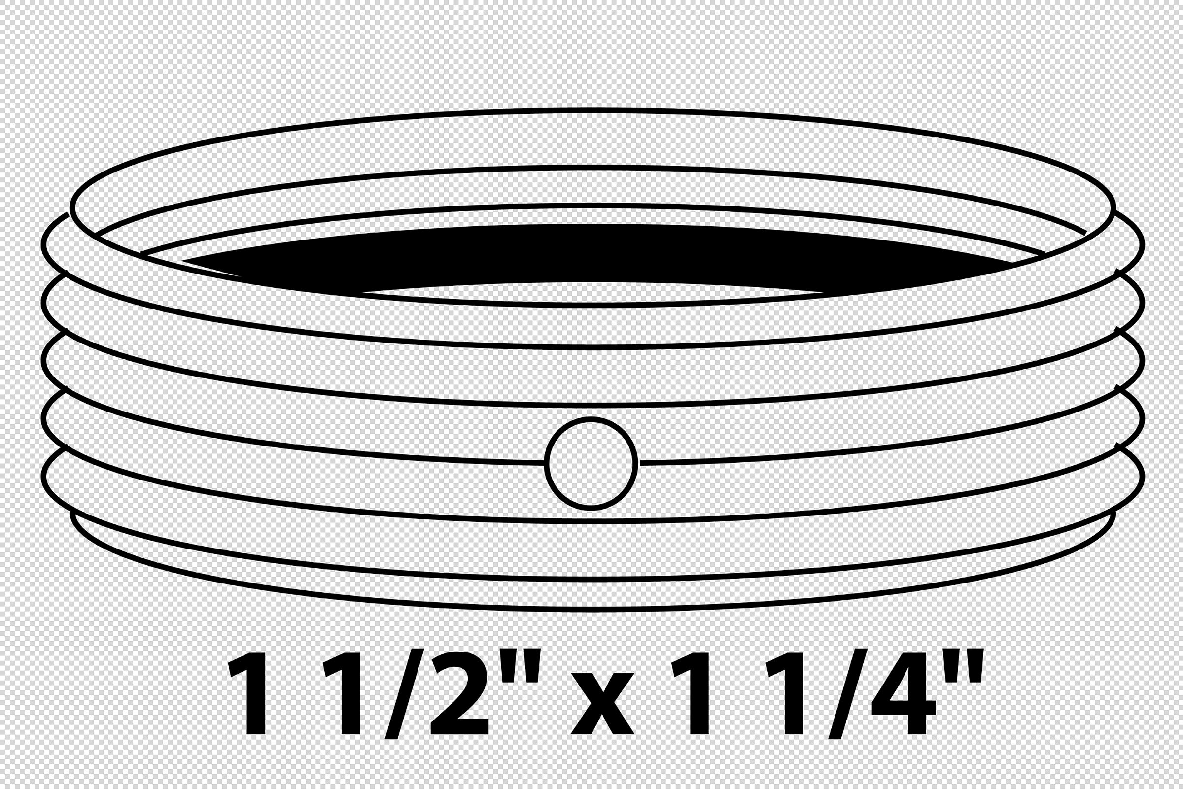 KS Reduzierring, Weiß, 1 1/2''AG x1 1/4''IG, für Siphon