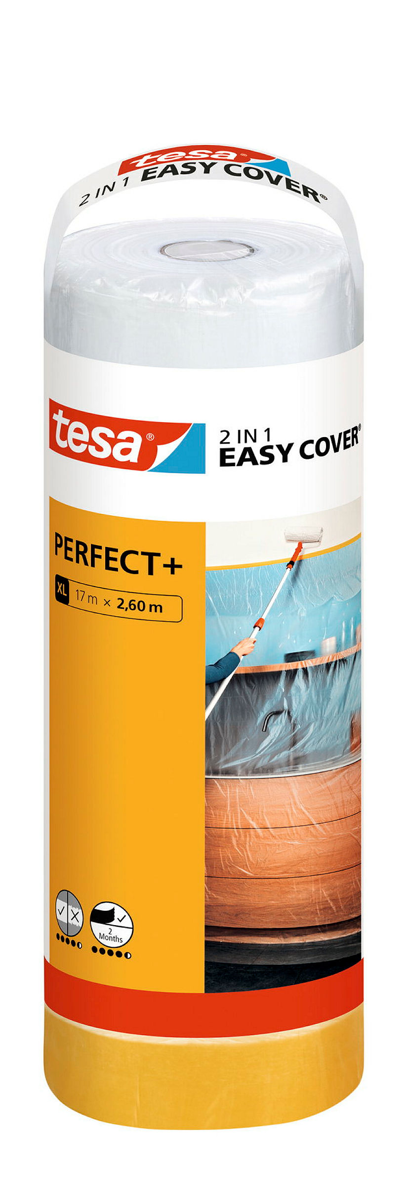 tesa® Easy Cover Perfect+ Nachfüllrolle XL, 17m x 2,60m