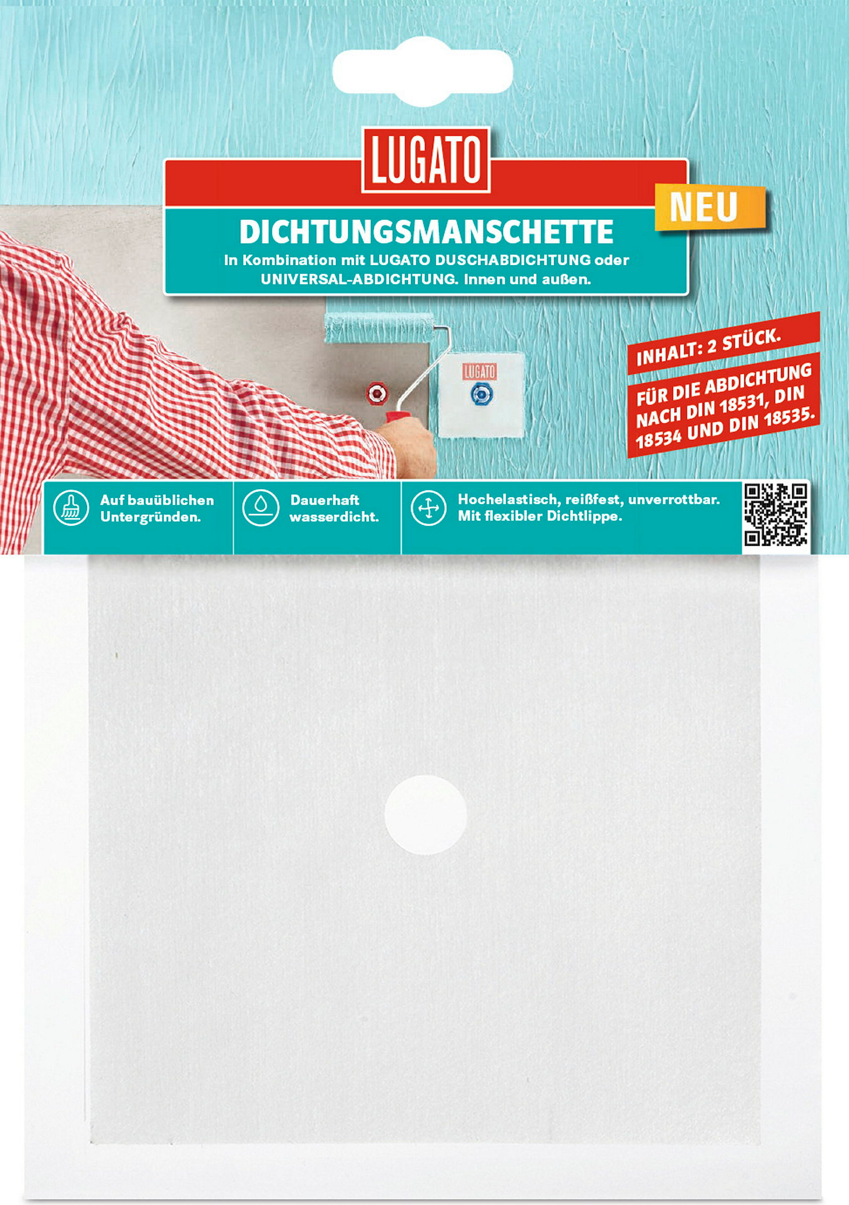 Mehrlagige Dichtungsmanschette mit Dehnzone