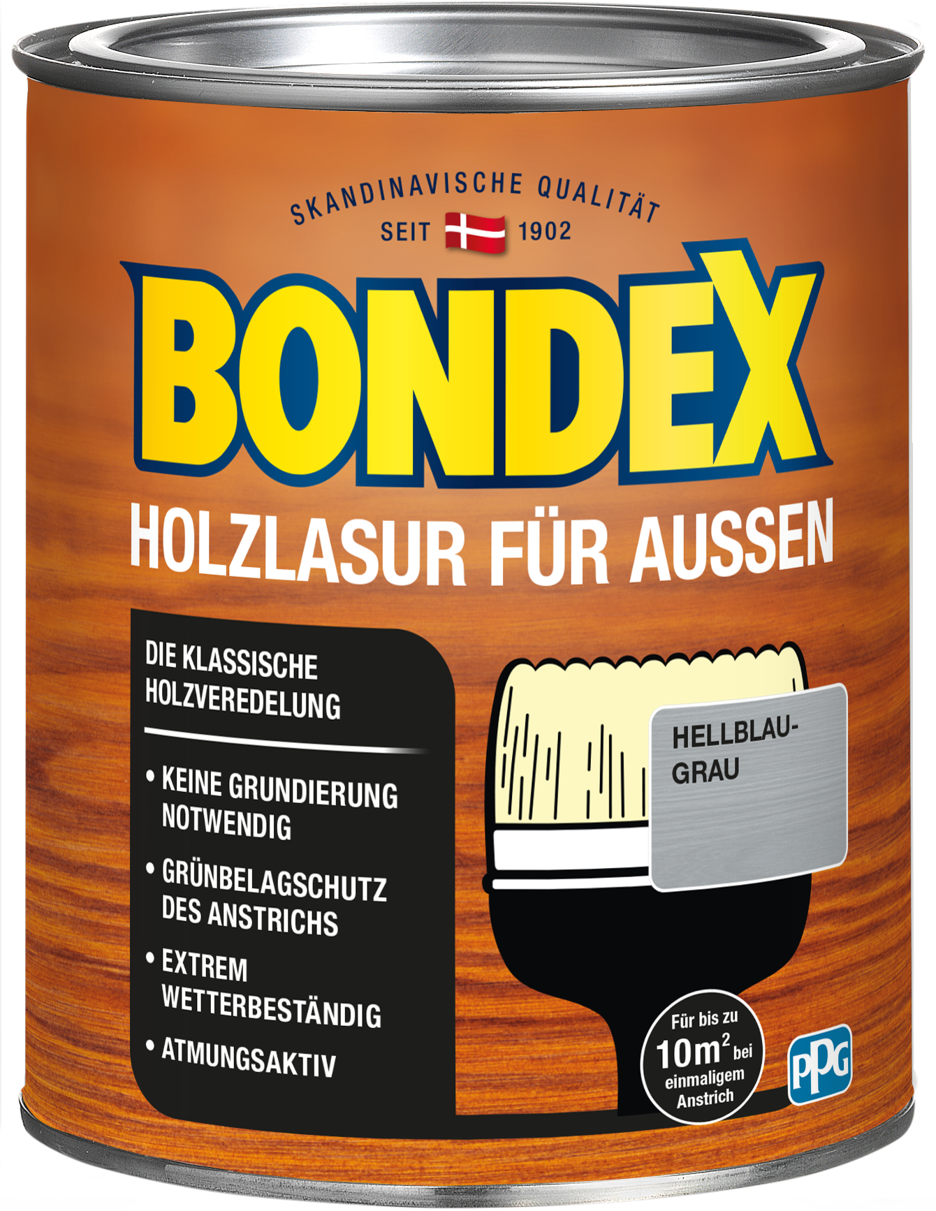 Bondex Holzlasur für Außen 0,75 L hellgrau