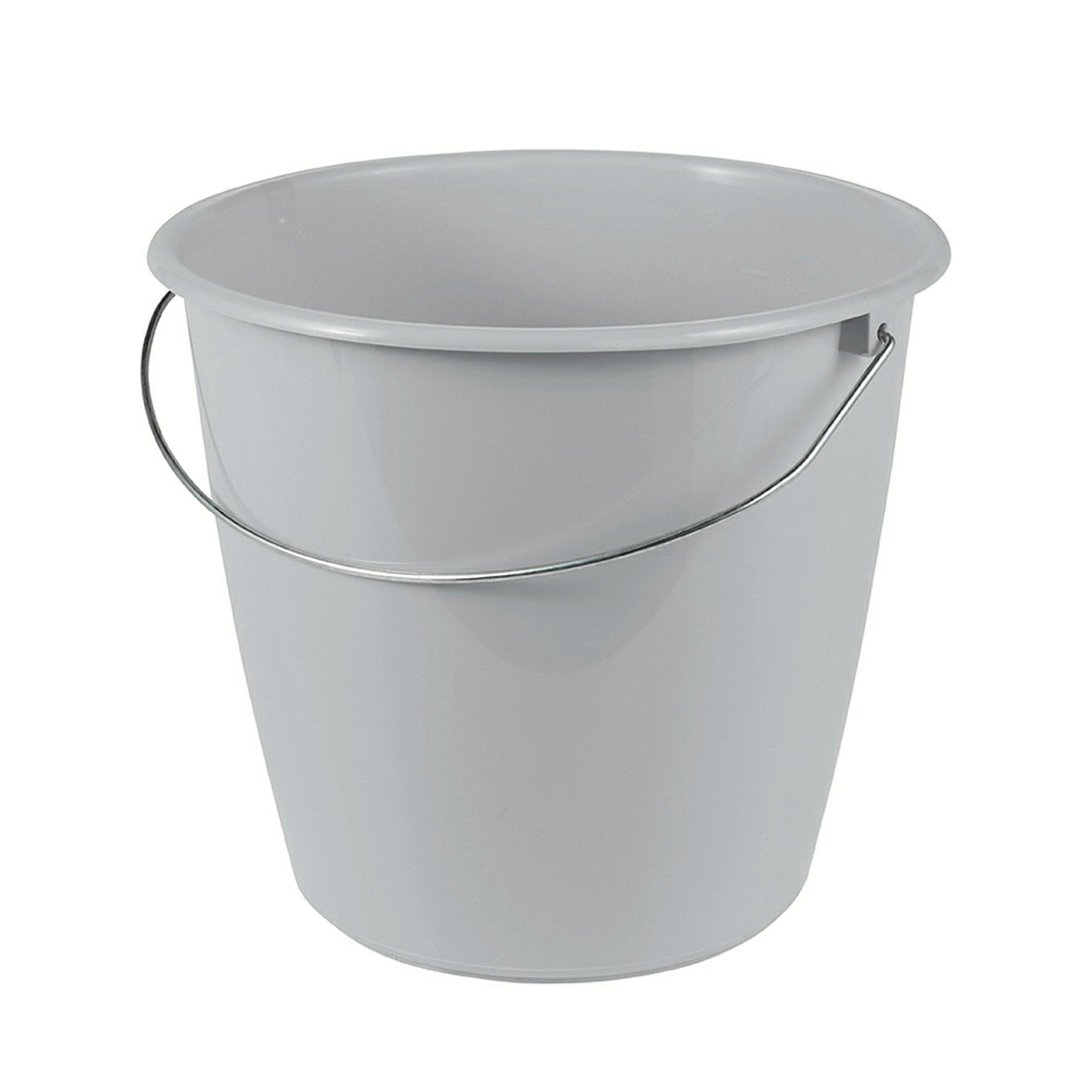 keeeper Eimer Erik mit Metallbügel, 5 l, 24 x 24 x 20 cm, Nordic Grey
