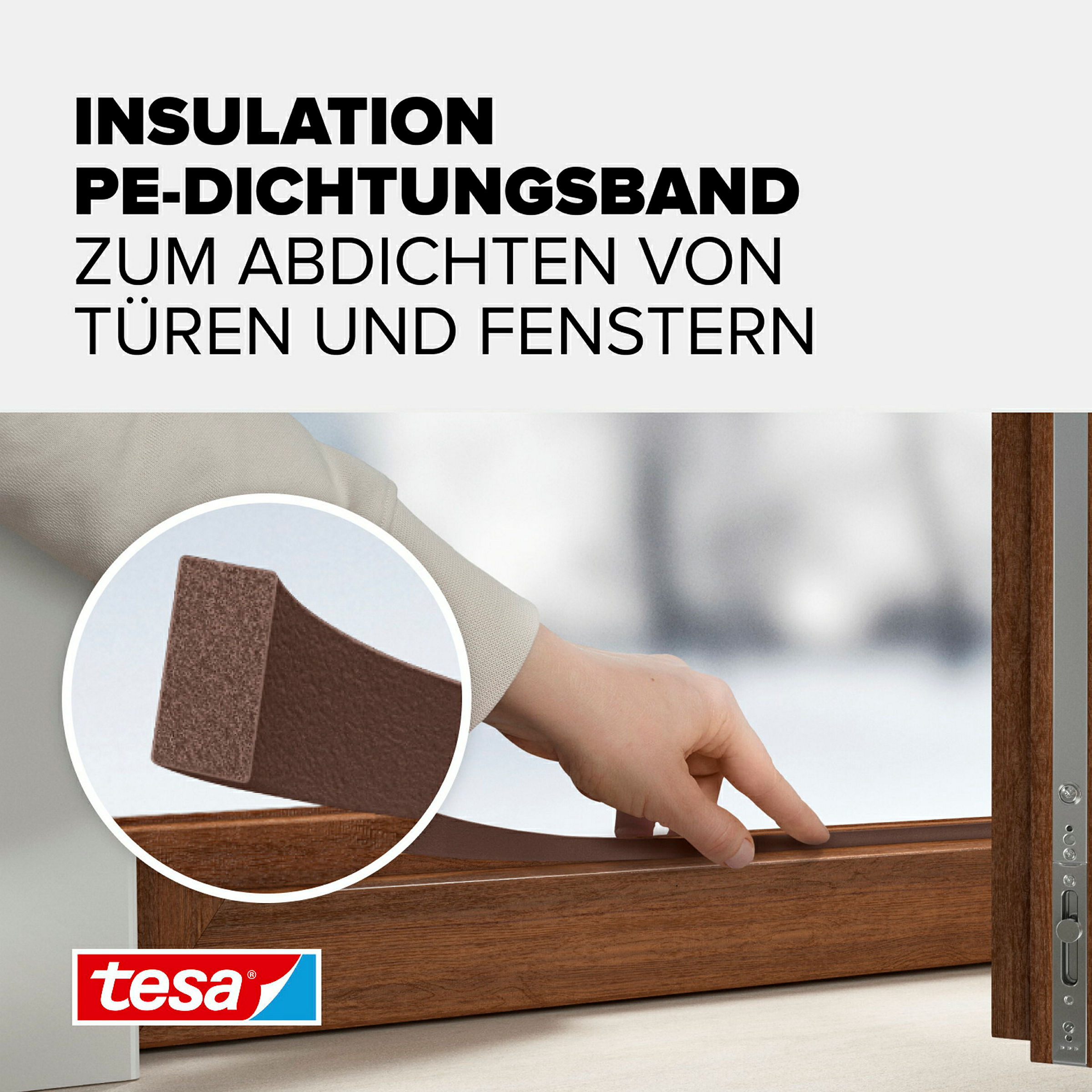 tesamoll® Standard I-Profil Schaumstoff braun, für Spalten von 1-3,5mm