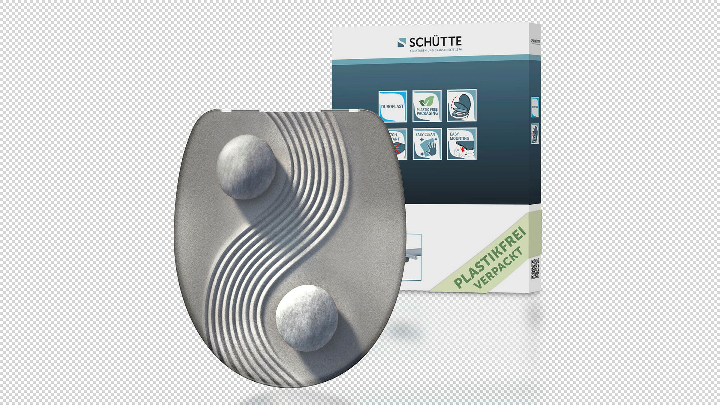 Duroplast WC-Sitz YING&YANG, mit Absenkautomatik