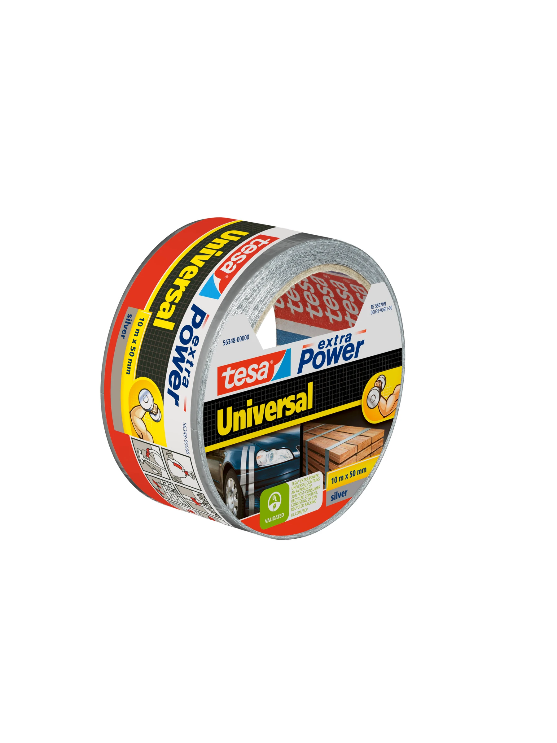 tesa Extra Power Universal 10m:50mm silbergrau