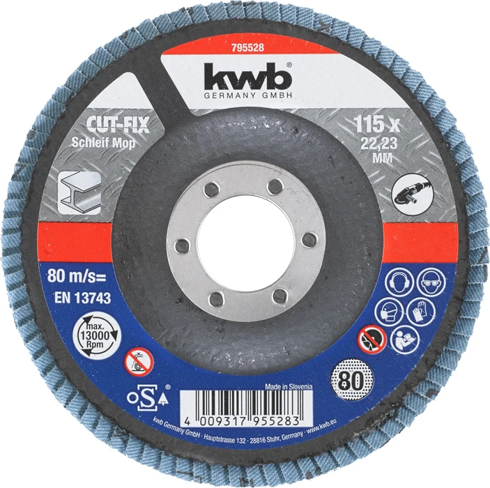 CUT-FIX® Schleifmop, Lamellenschleifteller, Metallbearbeitung, ø 115 mm