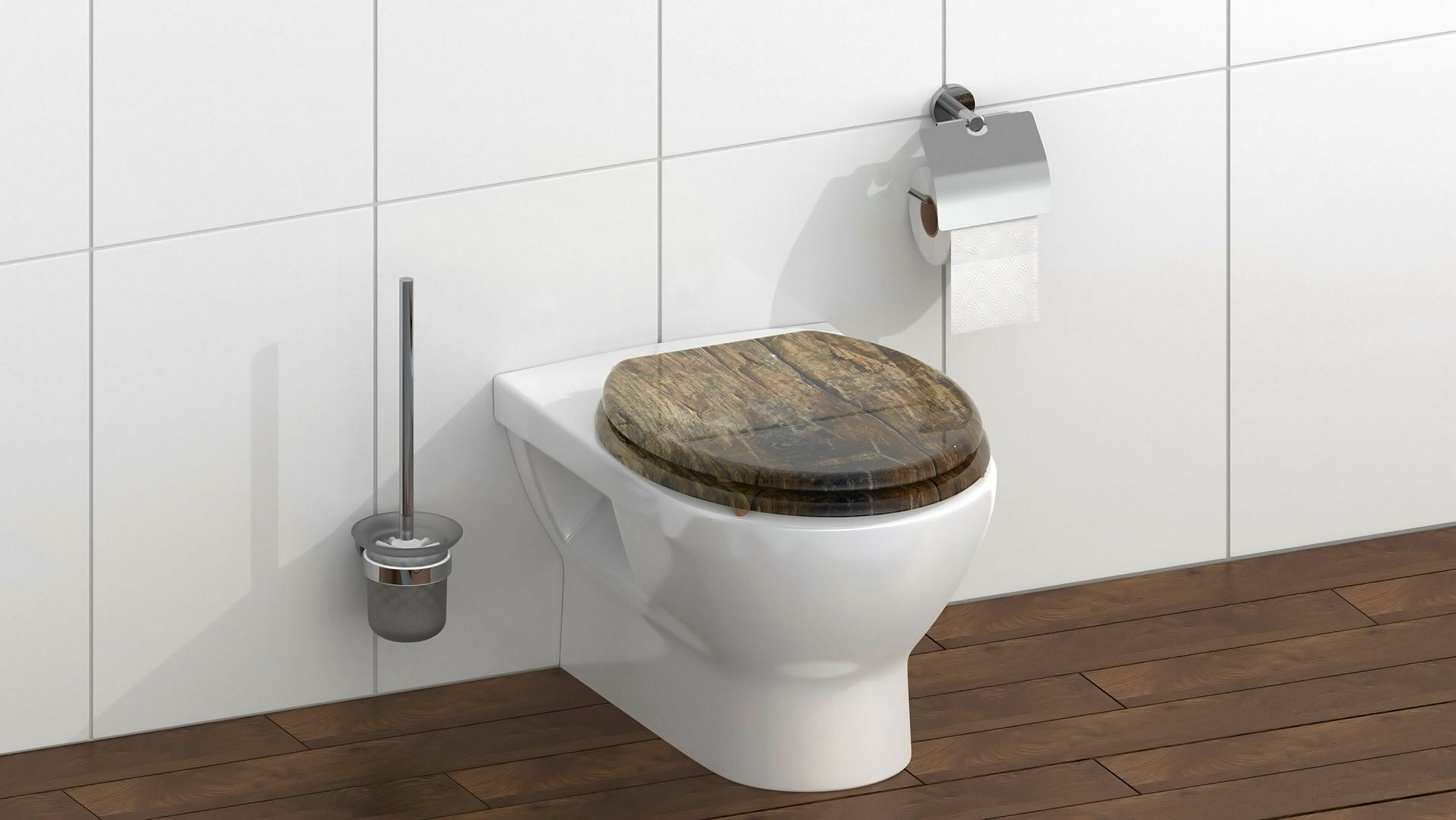 MDF WC-Sitz SOLID WOOD, mit Absenkautomatik