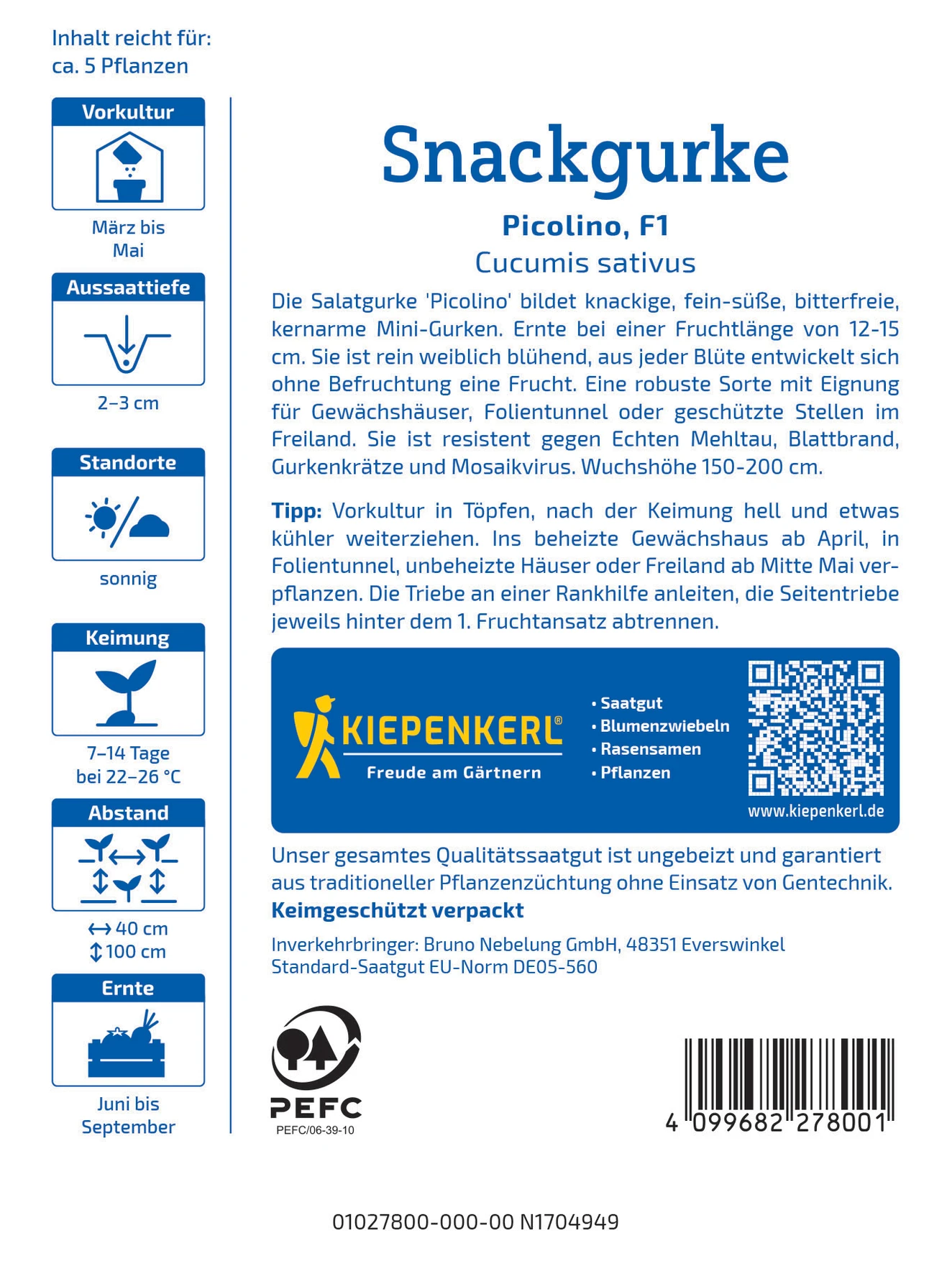 Kiepenkerl Snackgurke Picolino, F1