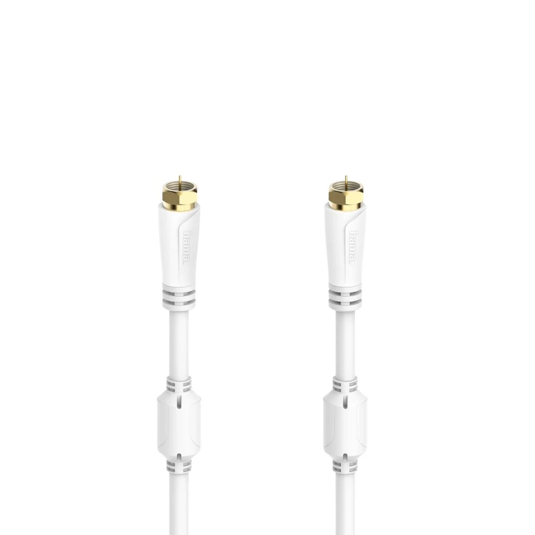 Hama SAT-Anschlusskabel, F-Stecker - F-Stecker, vergoldet, 10,0 m, 100 dB