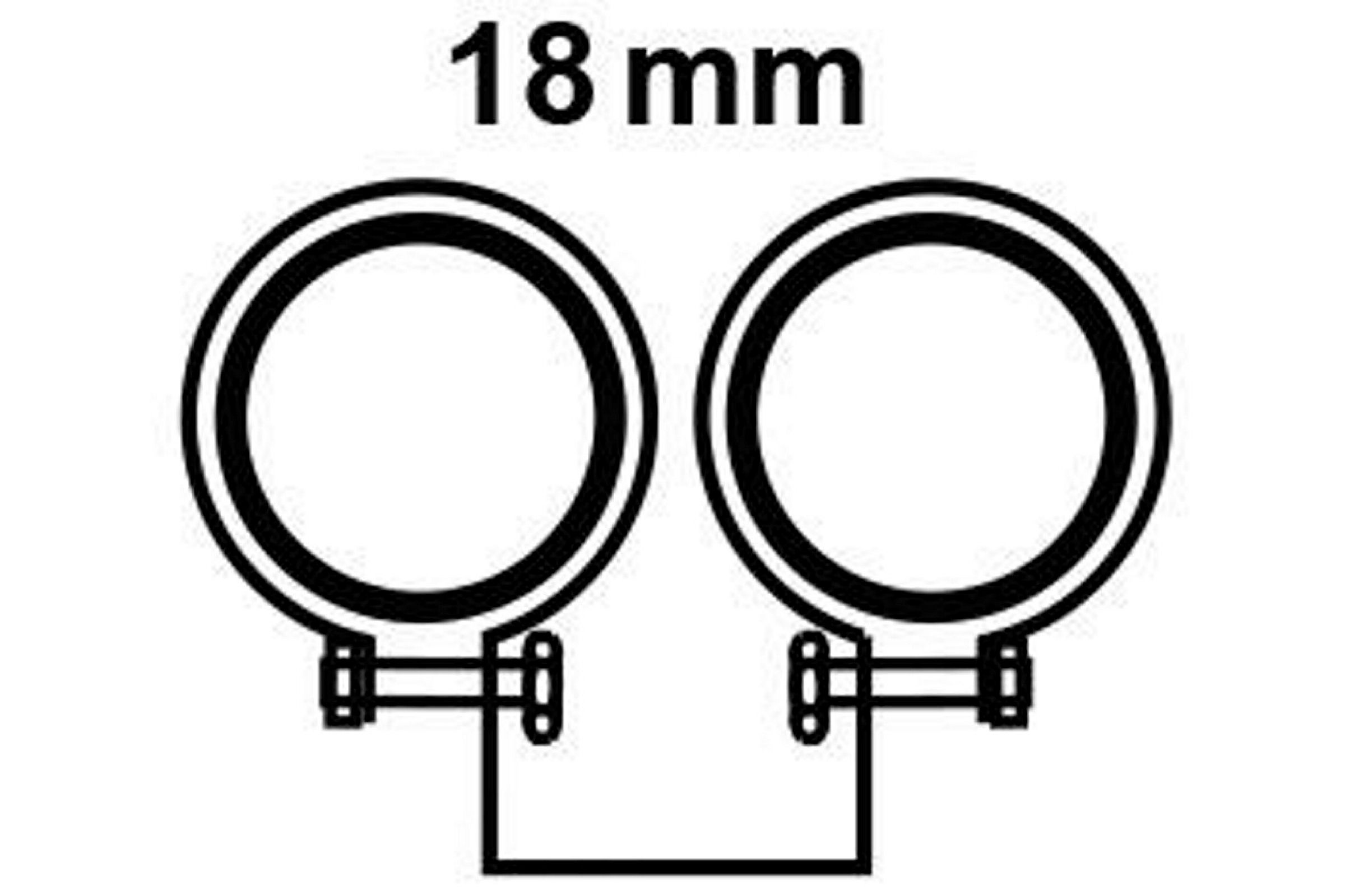 Doppelrohrschelle, 18 mm, schallgedämmt