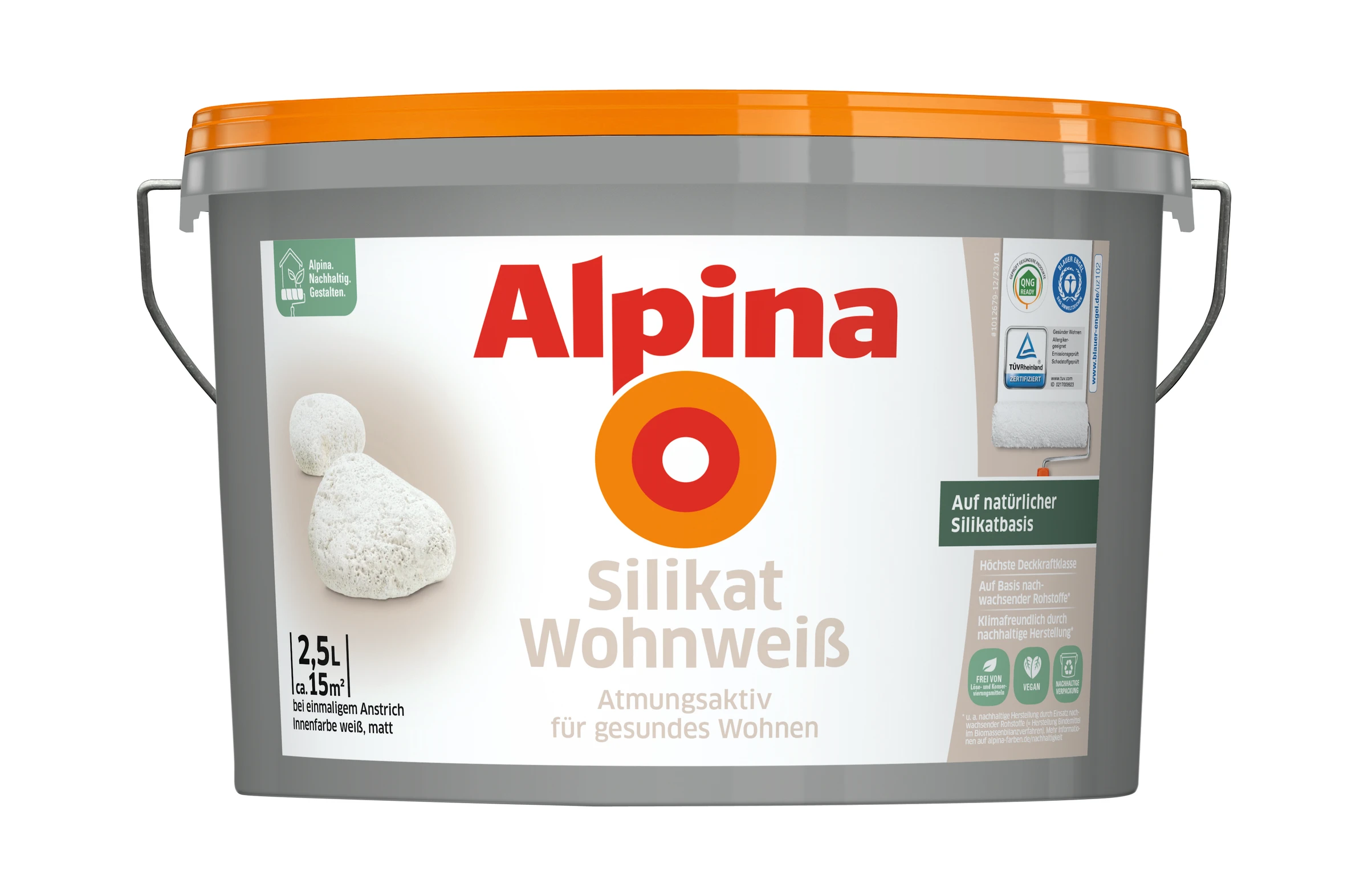 Alpina Silikat Wohnweiß 2,5 Liter