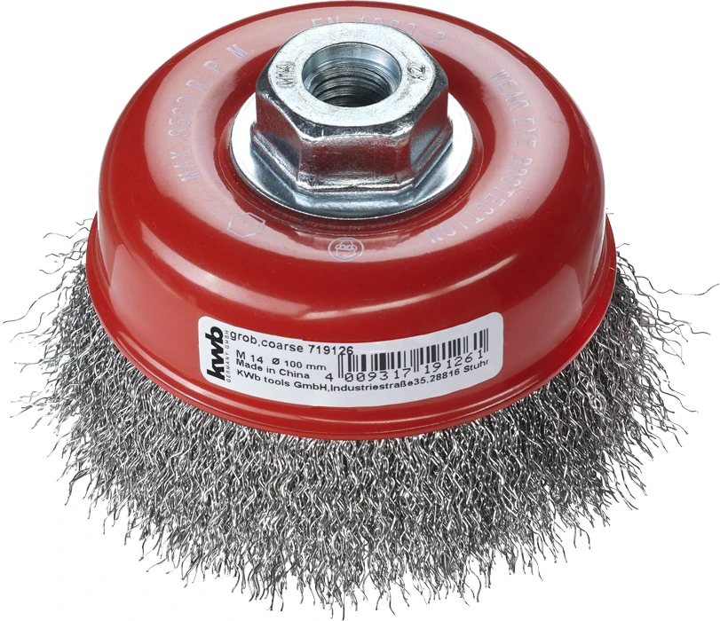 AGGRESSO-FLEX® Topfbu rste, HSS Stahldraht, gewellt, Ø 100 mm