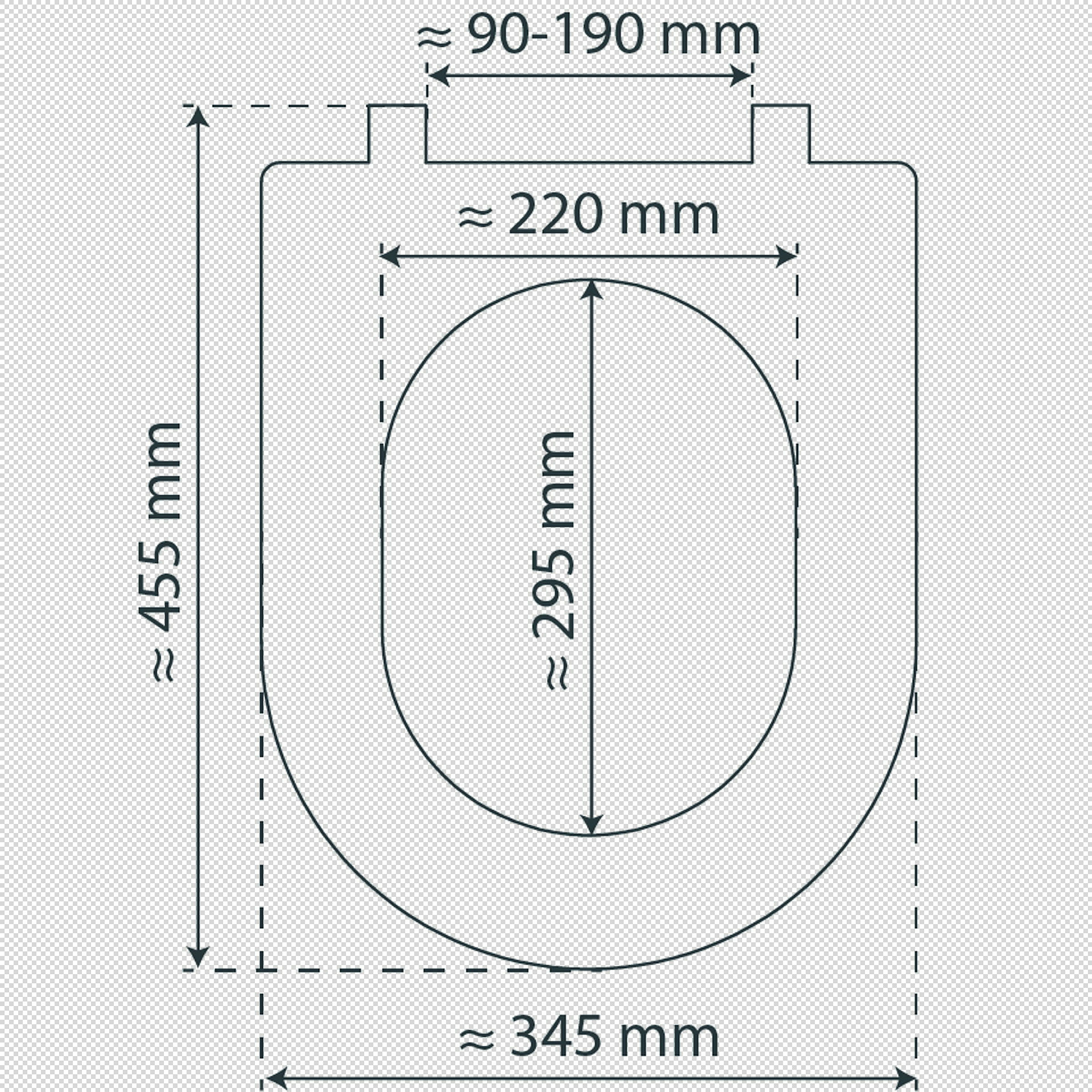 Duroplast WC-Sitz D-Form WHITE, mit Absenkautomatik und Schnellverschluss