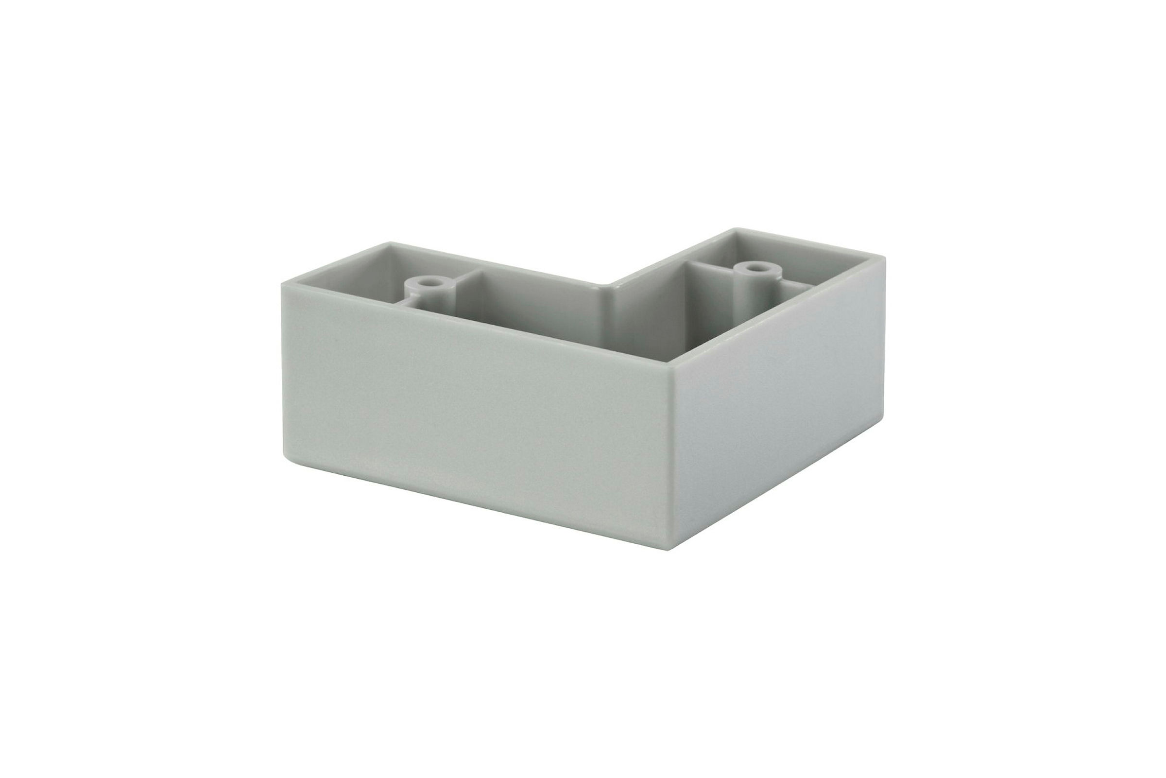 Möbelgleiter CORNER eckenbündi, 60x60x25 mm Grau Kunststoff