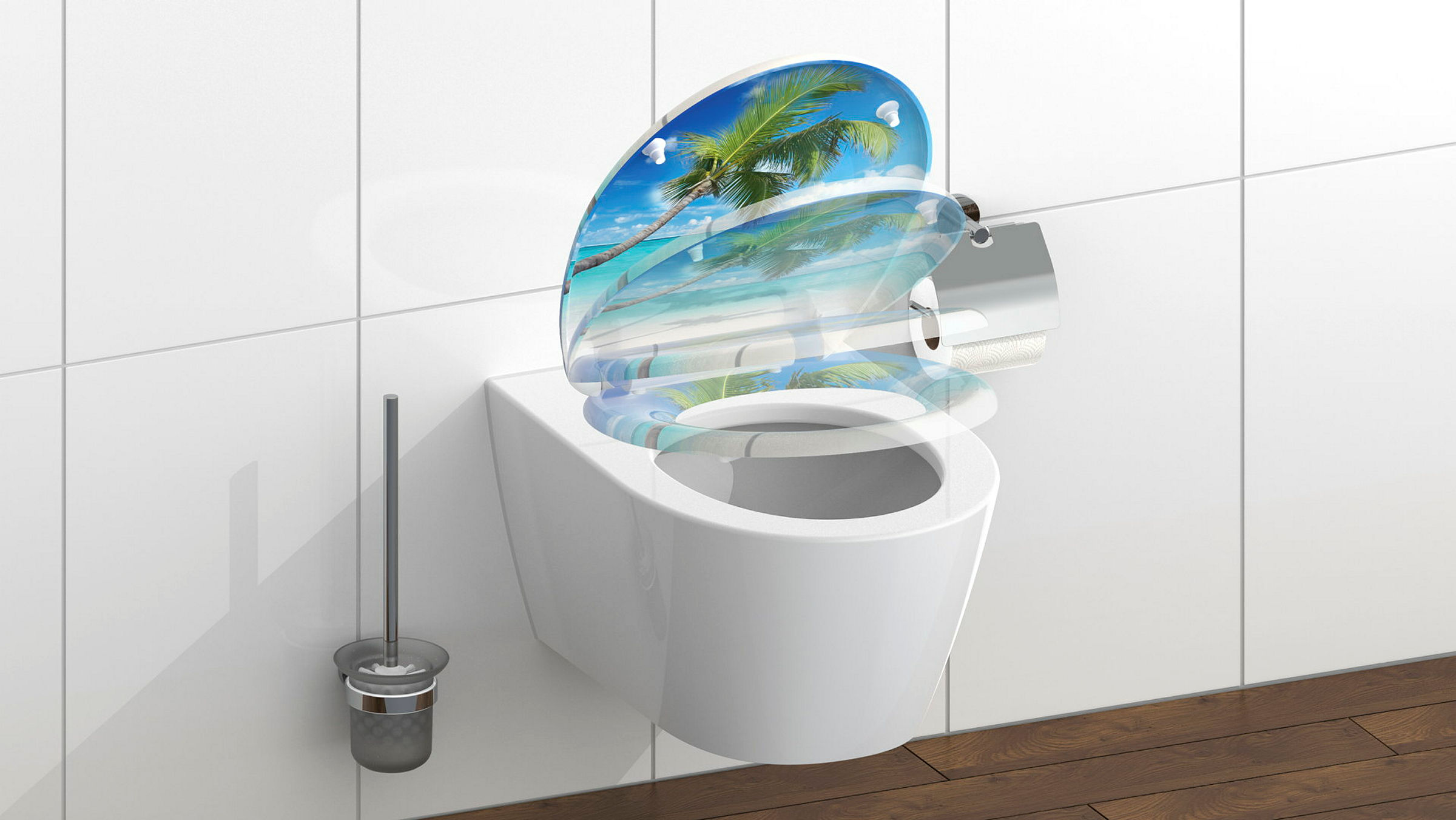 Duroplast WC-Sitz CARRIBEAN, mit Absenkautomatik und Schnellverschluss