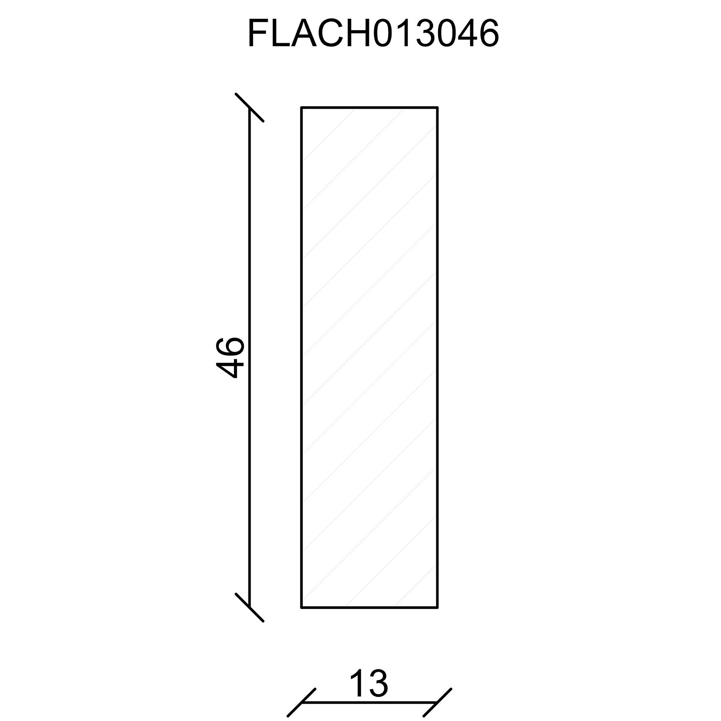 Rechteckleiste 13x46x2400mm, Fichte/Kiefer roh