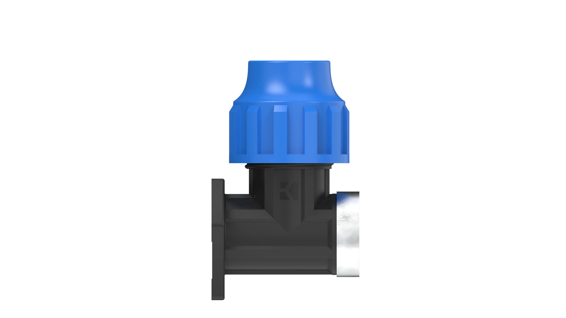PP Wandscheibe, 20 mm x 1/2''IG, Klemmfitting für HDPE, DVGW zertifiziert