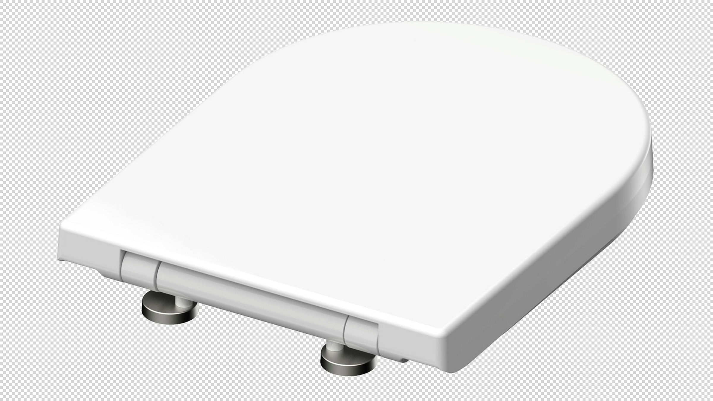 Duroplast WC-Sitz D-Form WHITE, mit Absenkautomatik und Schnellverschluss