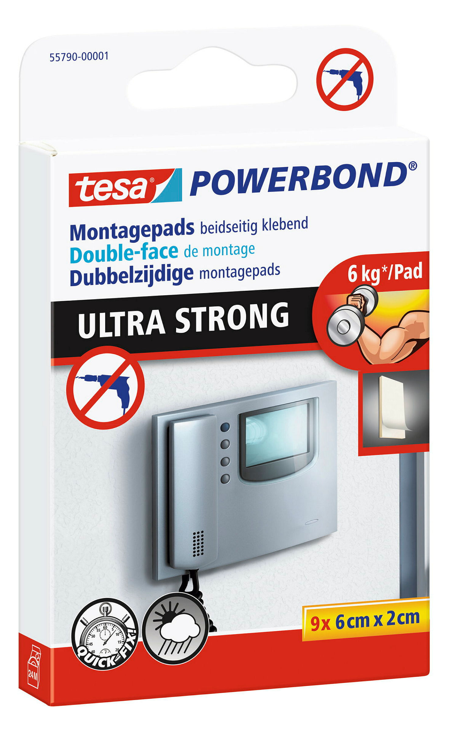 tesa® doppelseitige Montagepads, Powerbond ULTRA STRONG