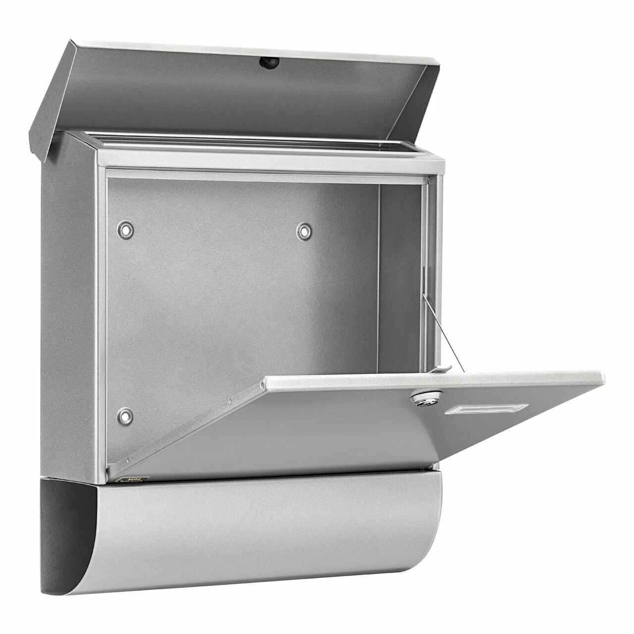Briefkasten-Set Stahl-lack. Vario 86720Si silber