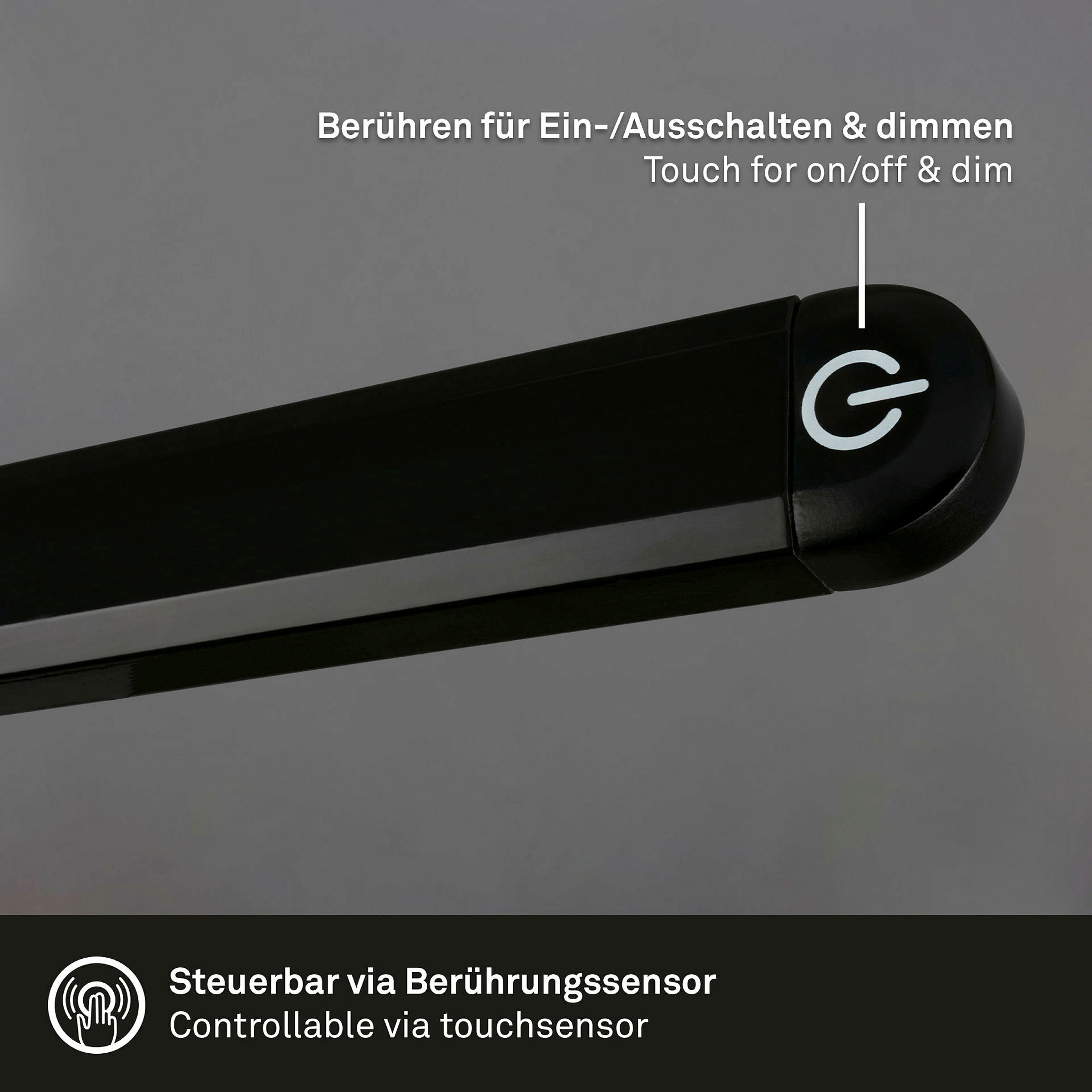 LED Tischleuchte, schwarz, 1xLED-Platine/6W