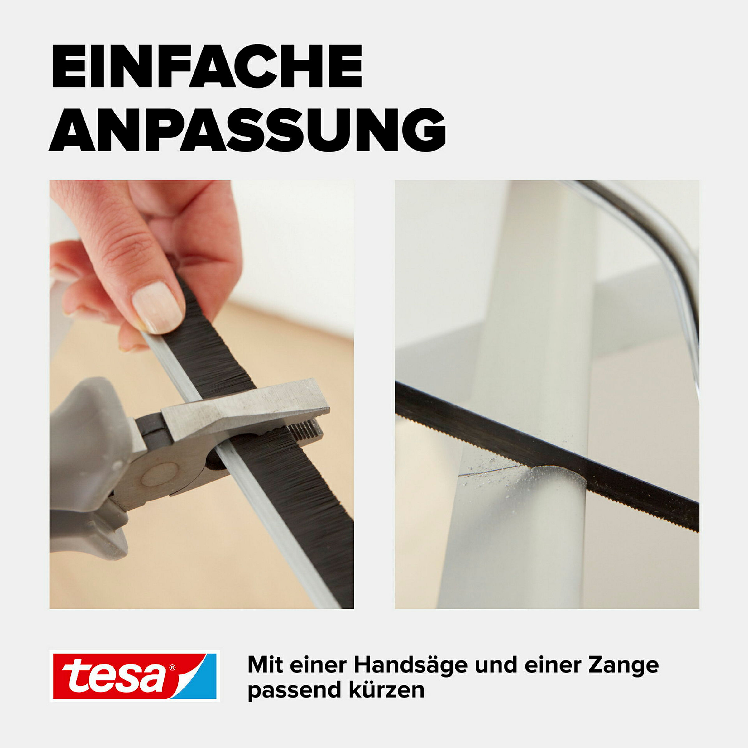 tesamoll® Türdichtschiene für Textilböden, transparent