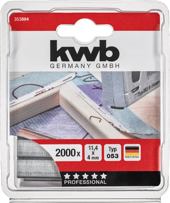 Klammern, 11,4 mm x 4 mm, Feindraht, Standard, 2000 Stk.
