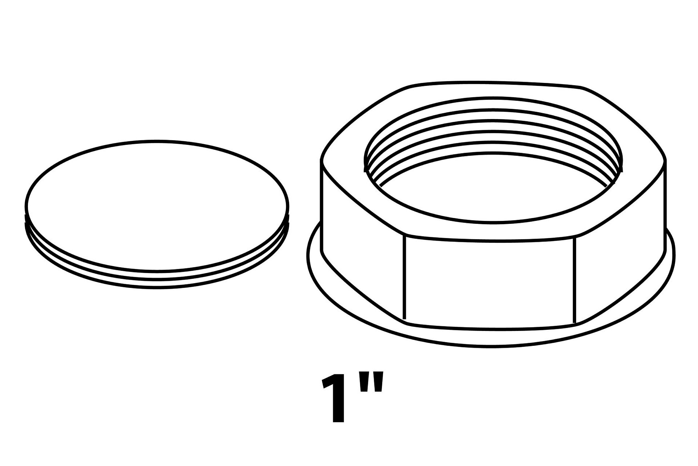ECO-SAVE KS Kappe, Grau, 1''IG, für Siphon-Geräteanschluss