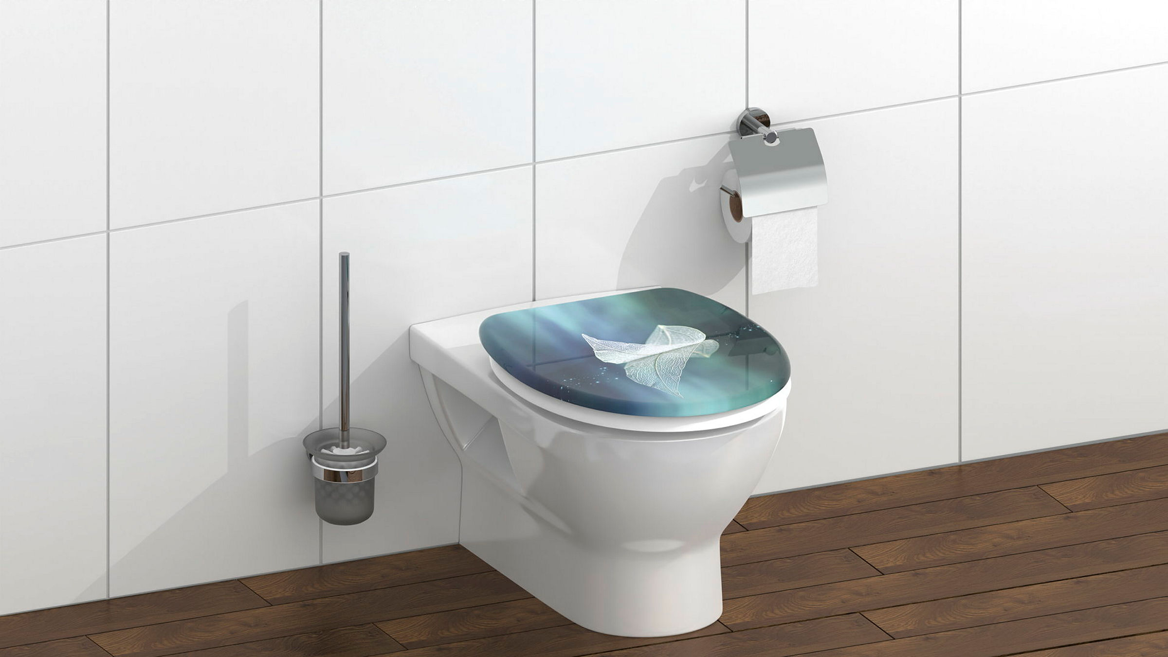 Duroplast WC-Sitz FALLEN LEAF, mit Absenkautomatik