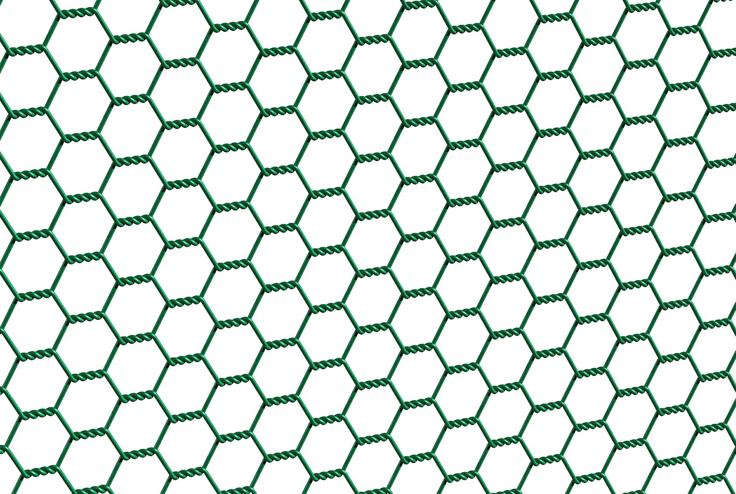 Sechseckgeflecht 10m1000 25mm-Wabe verzinkt grün Drahtstärke 1,0 mm
