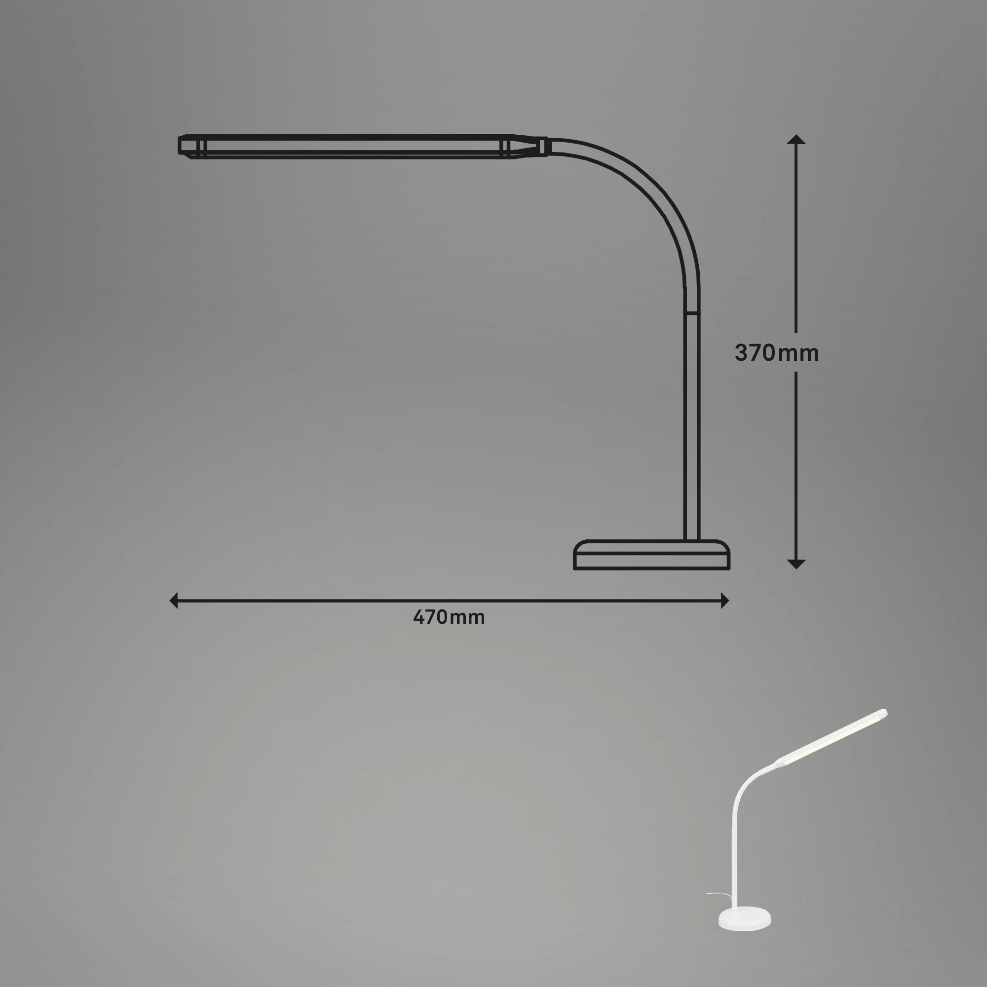 LED Tischleuchte, weiß, 1xLED-Platine/6W