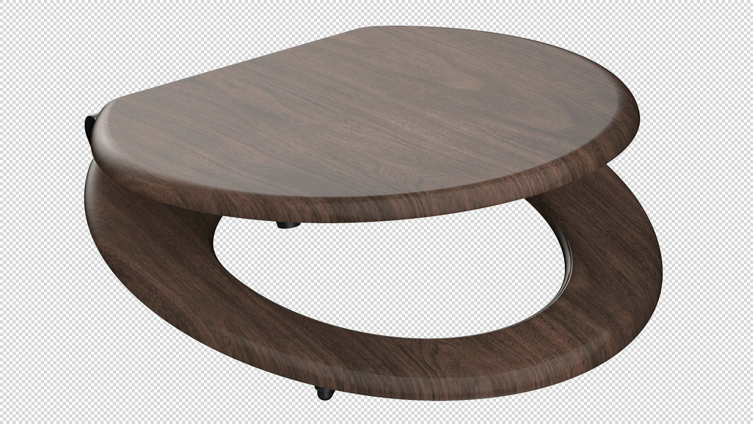 MDF WC-Sitz DARK WOOD, mit Absenkautomatik