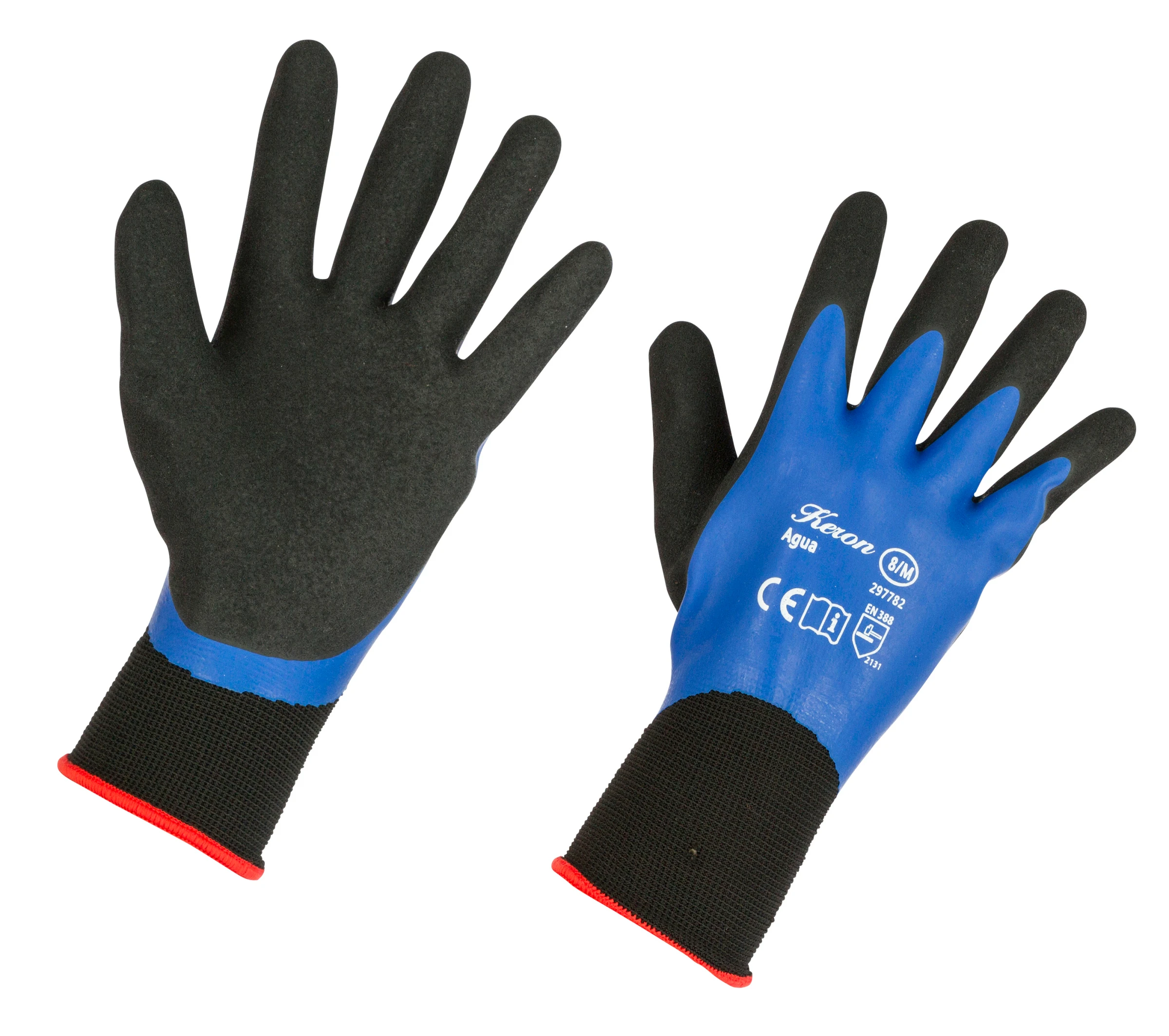 Arbeitshandschuh Agua Gr. 8/M 2-farbig, doppelt getaucht