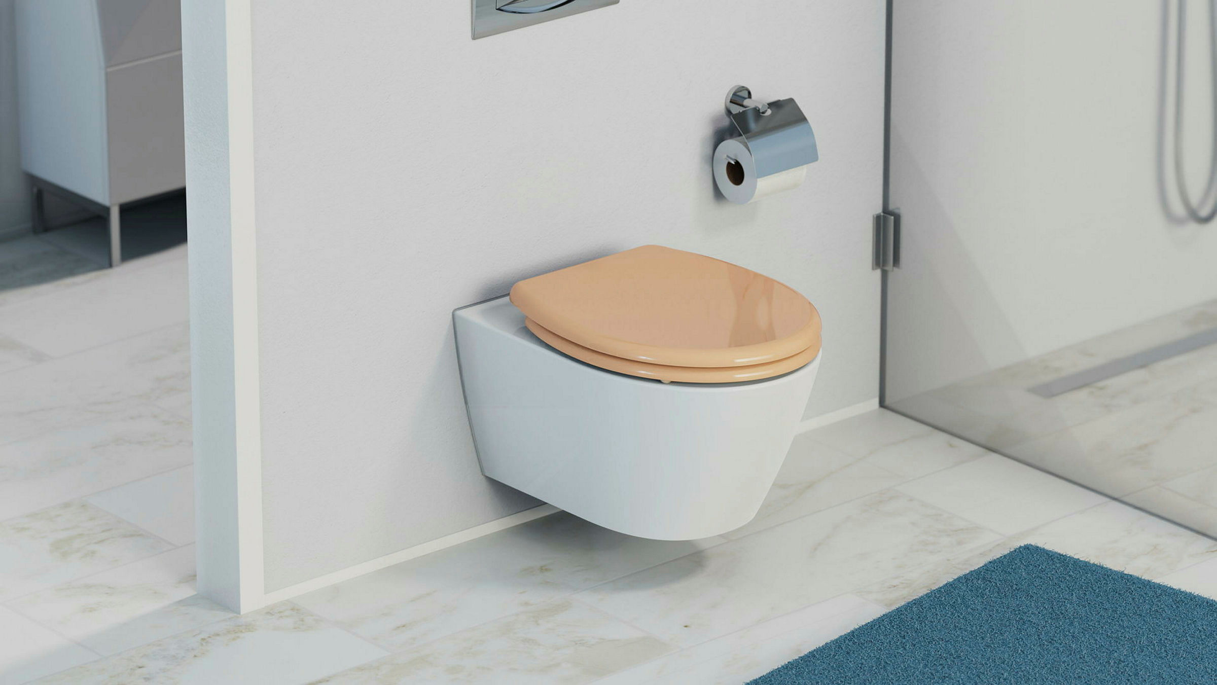 Duroplast WC-Sitz BEIGE, mit Absenkautomatik und Schnellverschluss