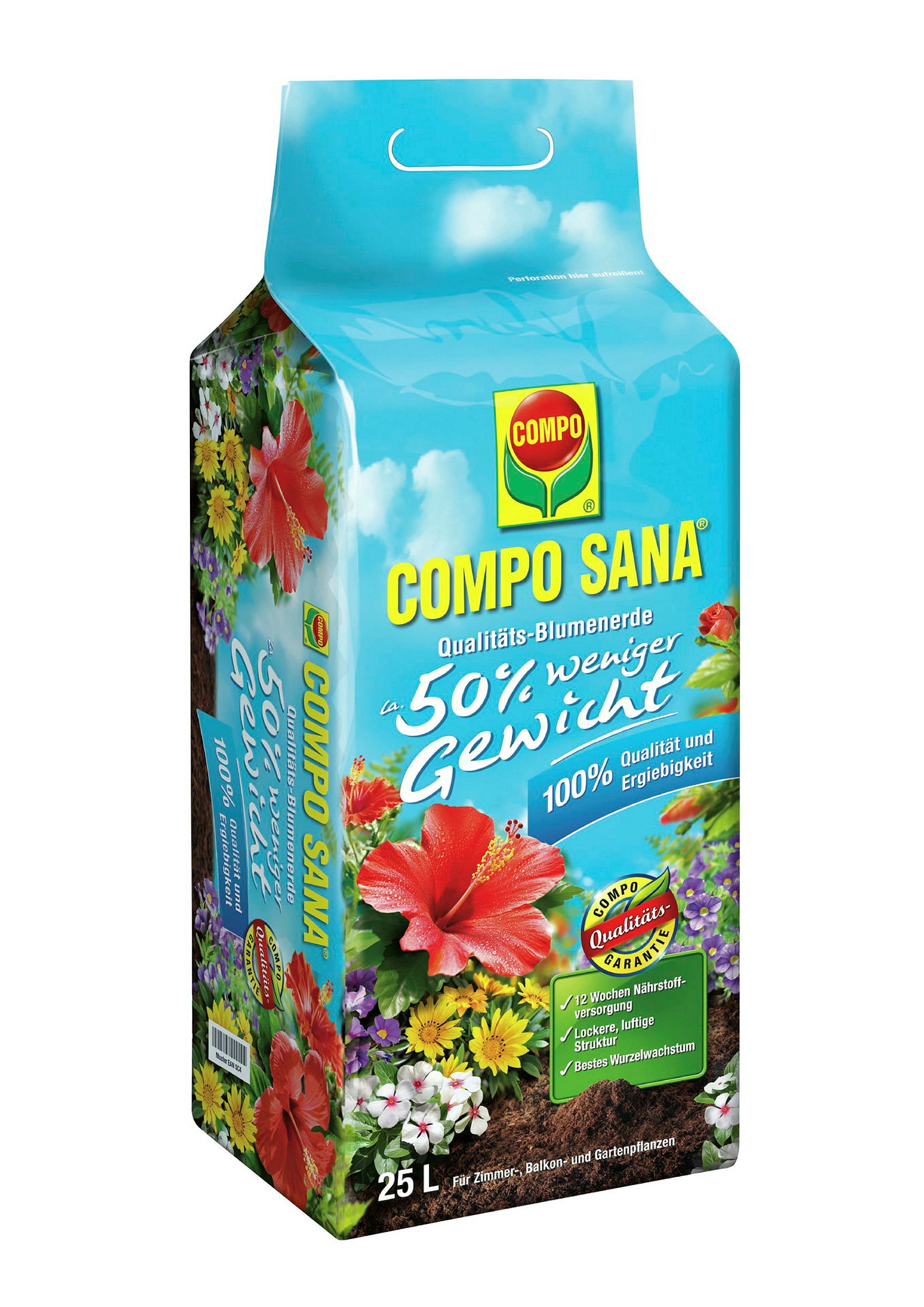 COMPO SANA® Blumenerde50% weniger Gewicht, 25 L