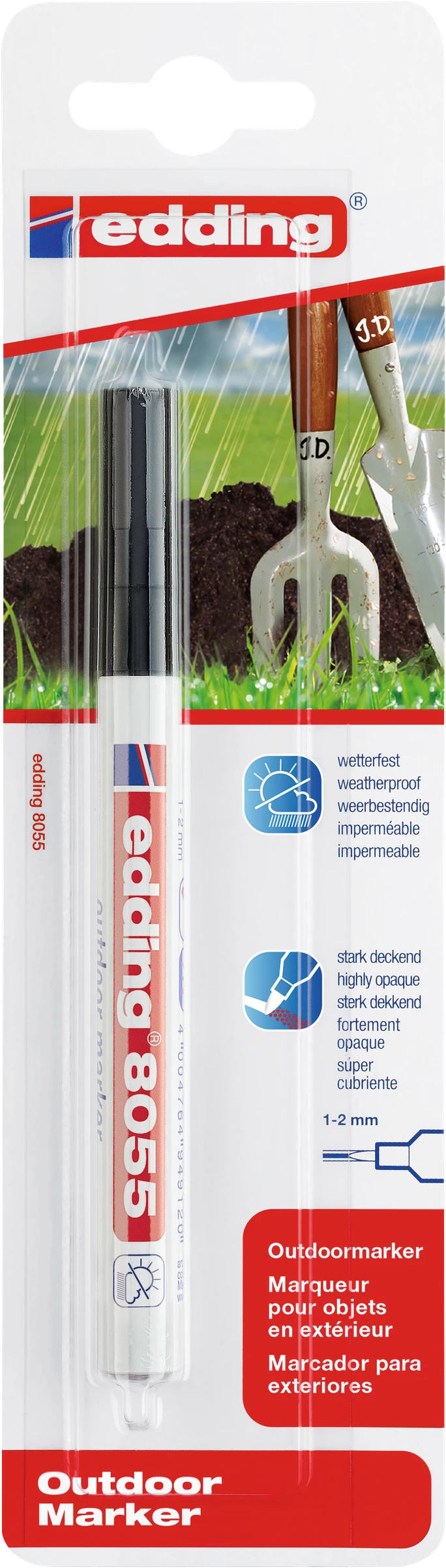 edding 8055 Outdoormarker 1er-Blister schwarz