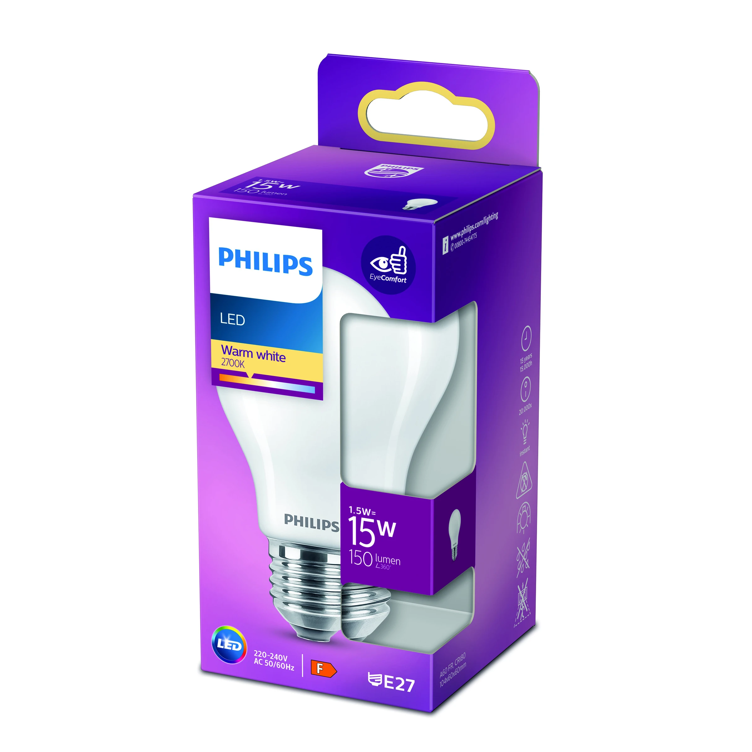 LED-Lampe ''classic'', 15W, E27, matt, warmweiß